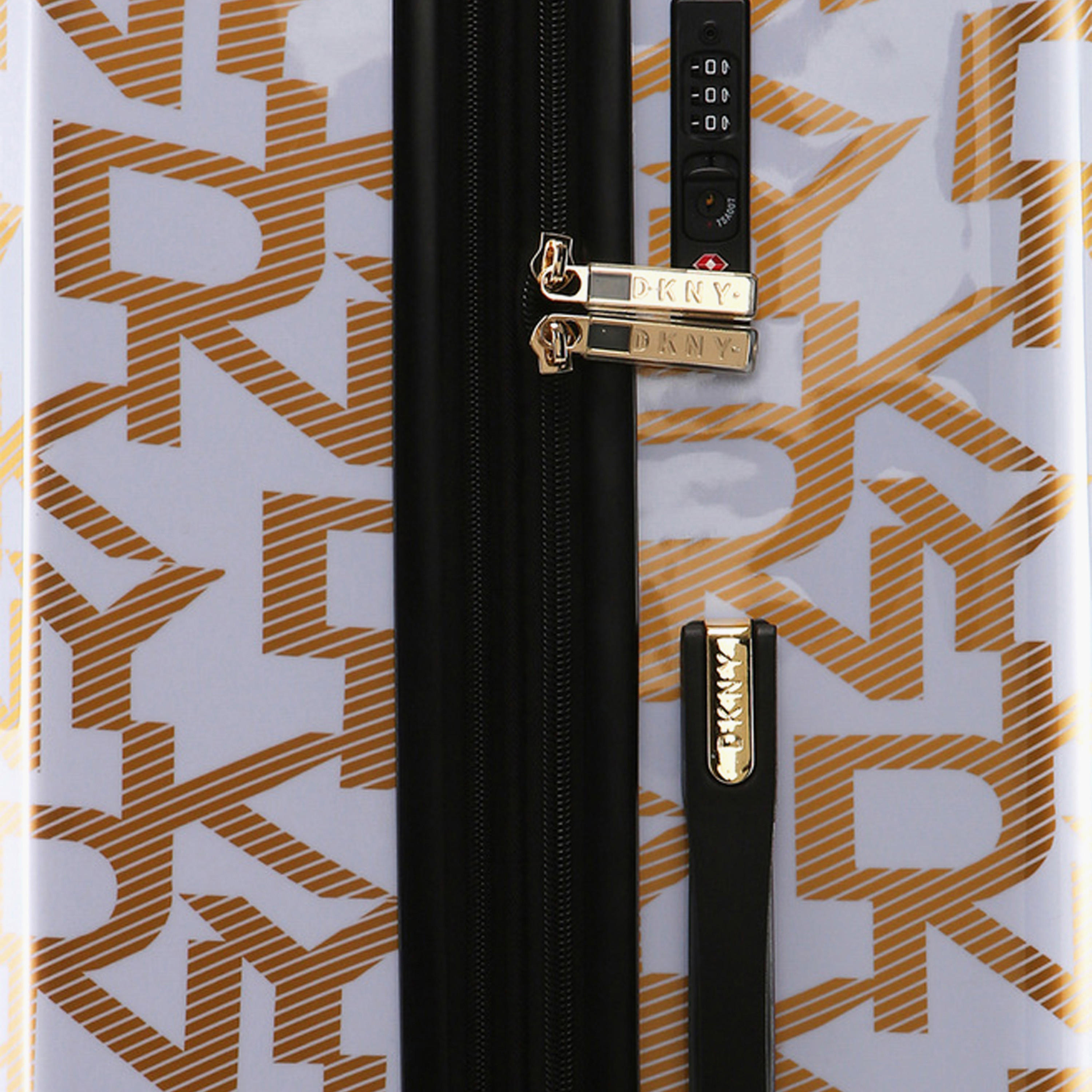 DKNY Monogram Print Hardcase Trolley Bag with Retractable Handle - 28 Inches Check-in Bag-travel-luggagesandbags-luggage-image-8