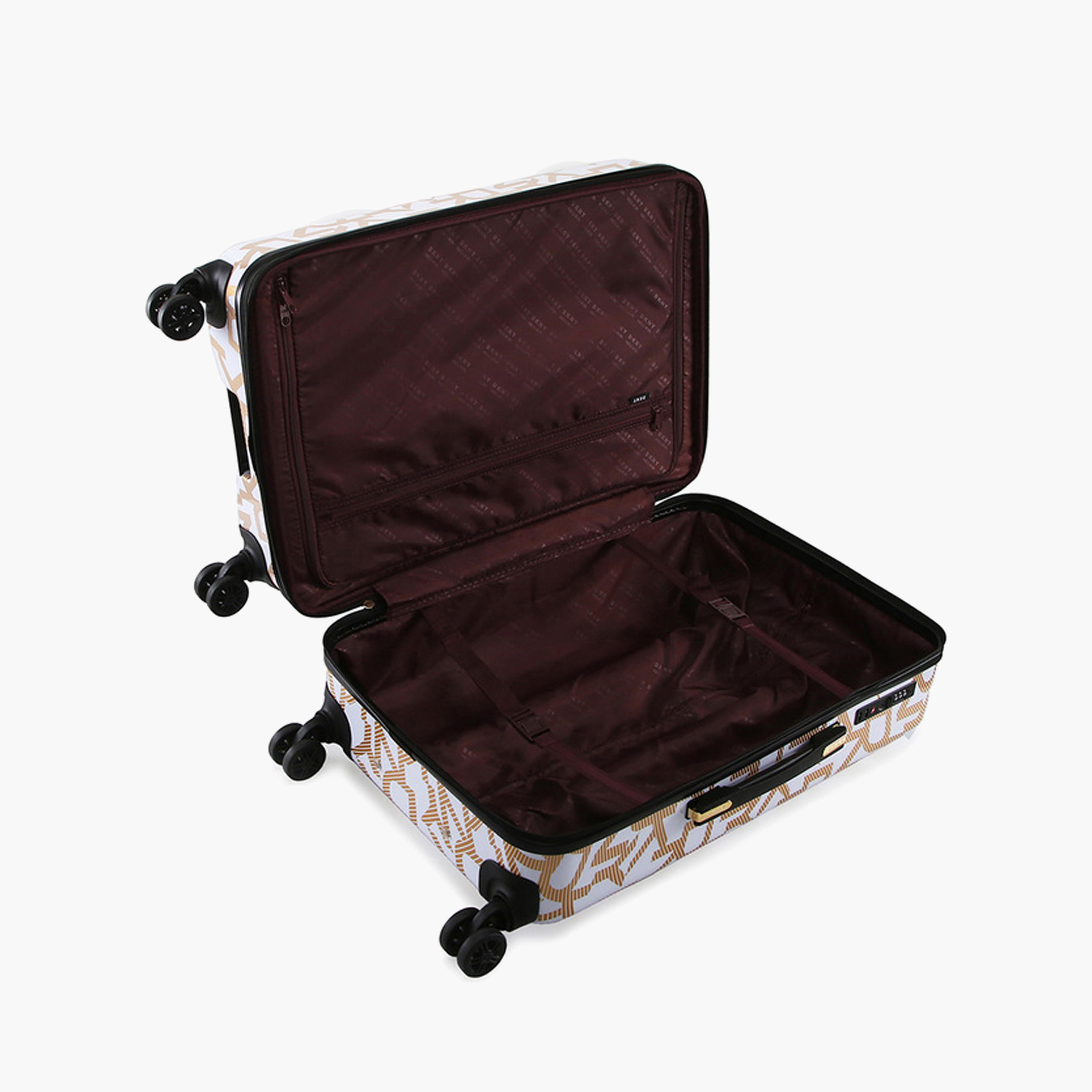 شنطة ترولي صلبة بطبعات مونوجرام مع مقبض قابل للسحب من دكني - 24 بوصة  شنطة شحن-travel-luggagesandbags-luggage-image-2
