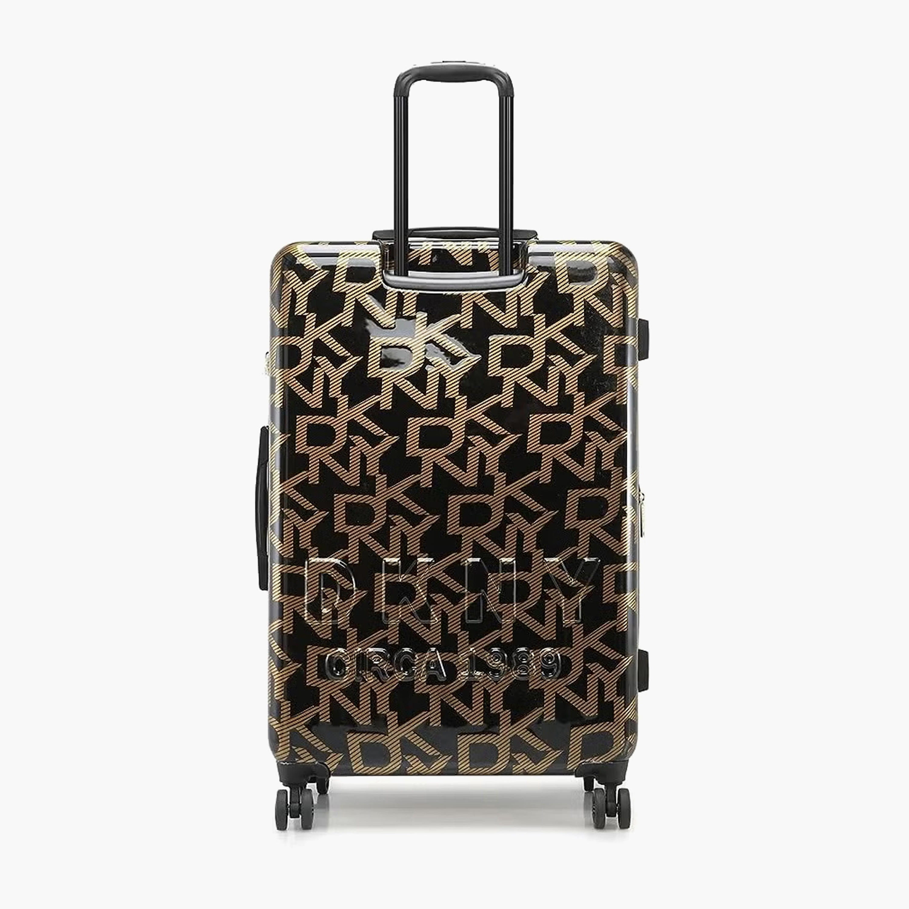 DKNY Monogram Print Hardcase Trolley Bag with Retractable Handle - 20 Inches Check-in Bag-travel-luggagesandbags-luggage-image-6