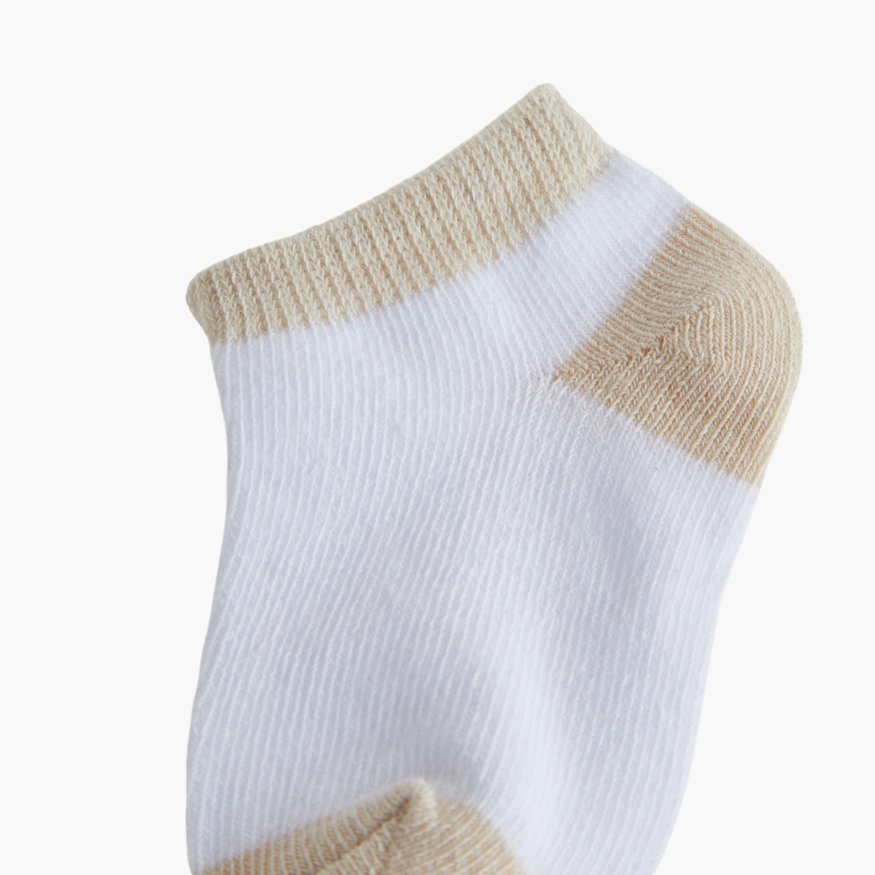 Barefeet Textured Ankle Length Socks - Set of 5-girls-accessories-socks-image-2