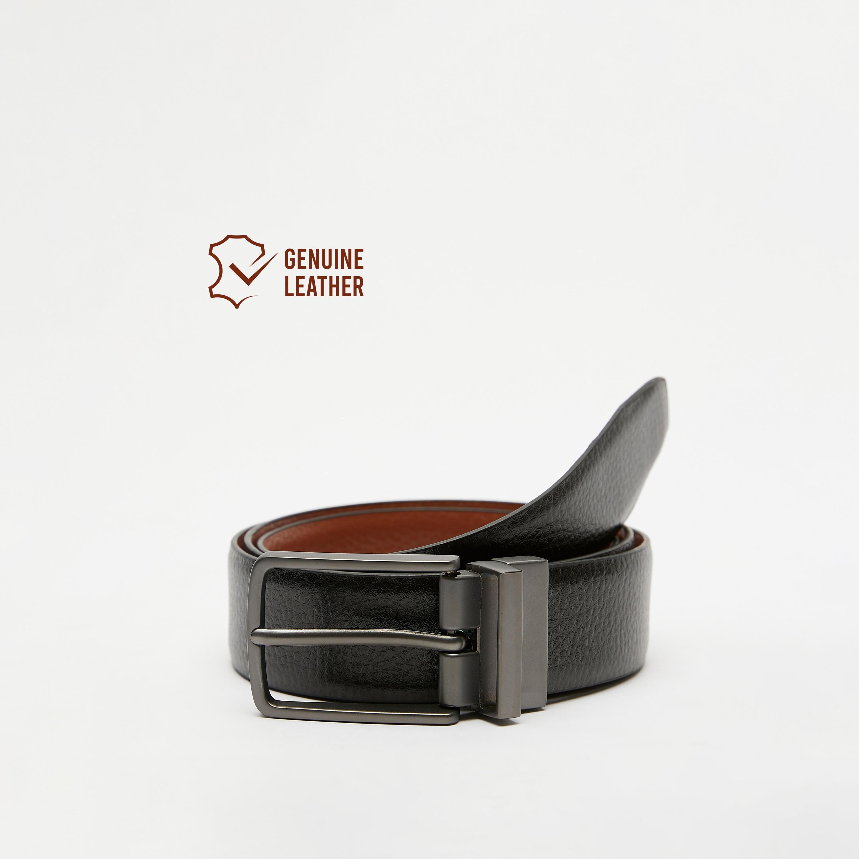 حزام خصر بارز الملمس بإبزيم بدبوس للإغلاق من دوتشيني-men-beltsandwallets-belts-image-1
