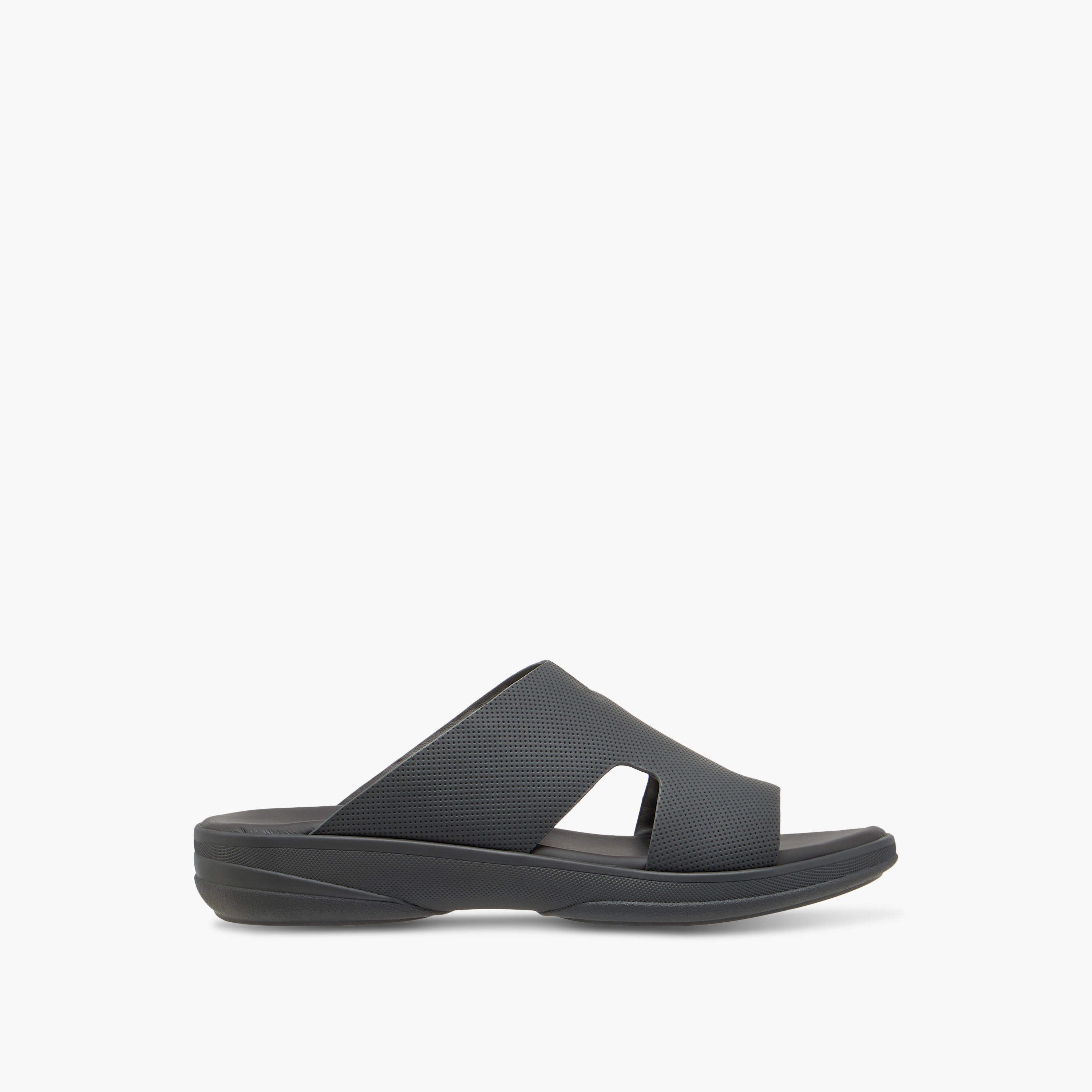 Duchini Men's Textured Slip-On Arabic Sandals with Toe Loop-men-shoes-sandals-image-2