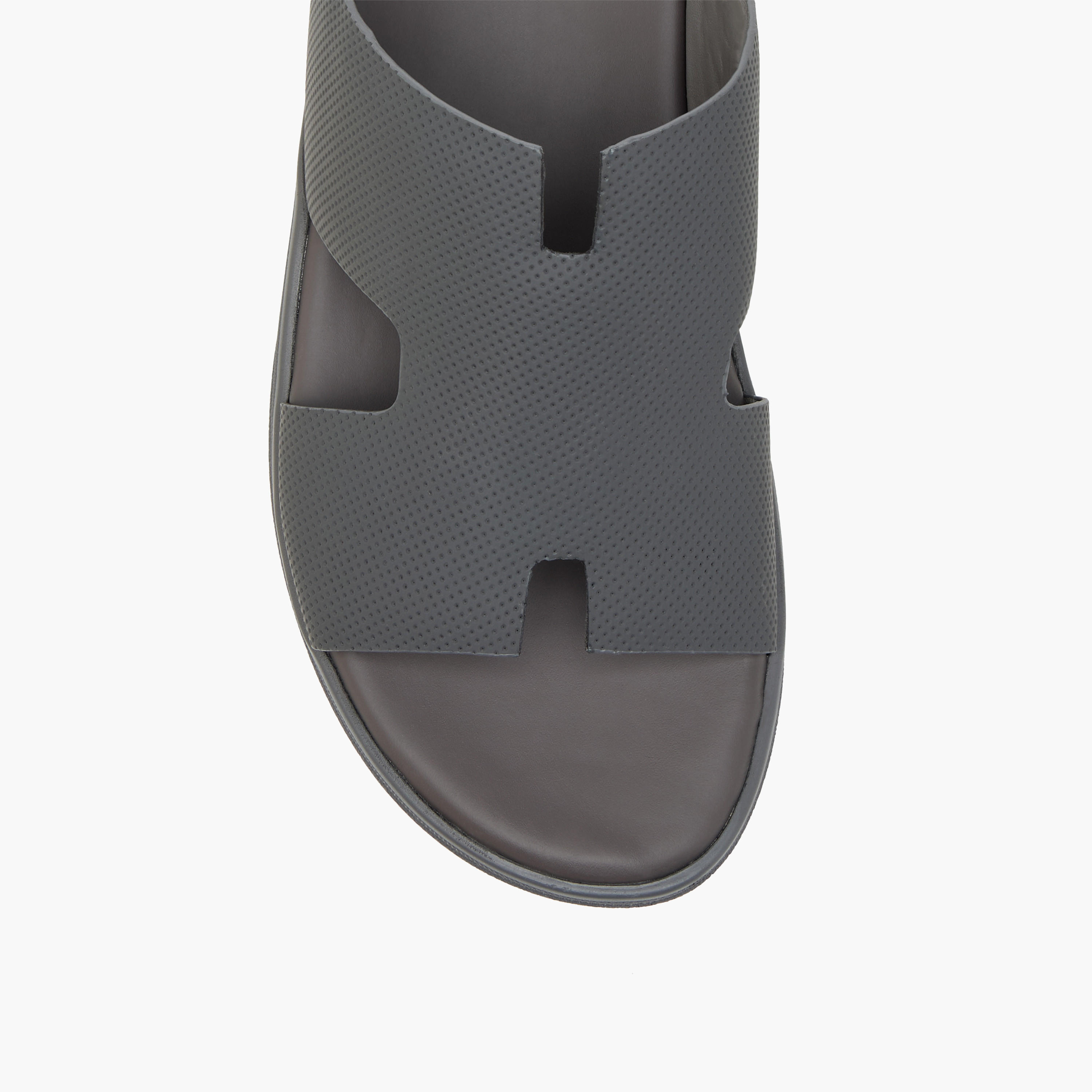 Duchini Men's Textured Slip-On Arabic Sandals with Toe Loop-men-shoes-sandals-image-3