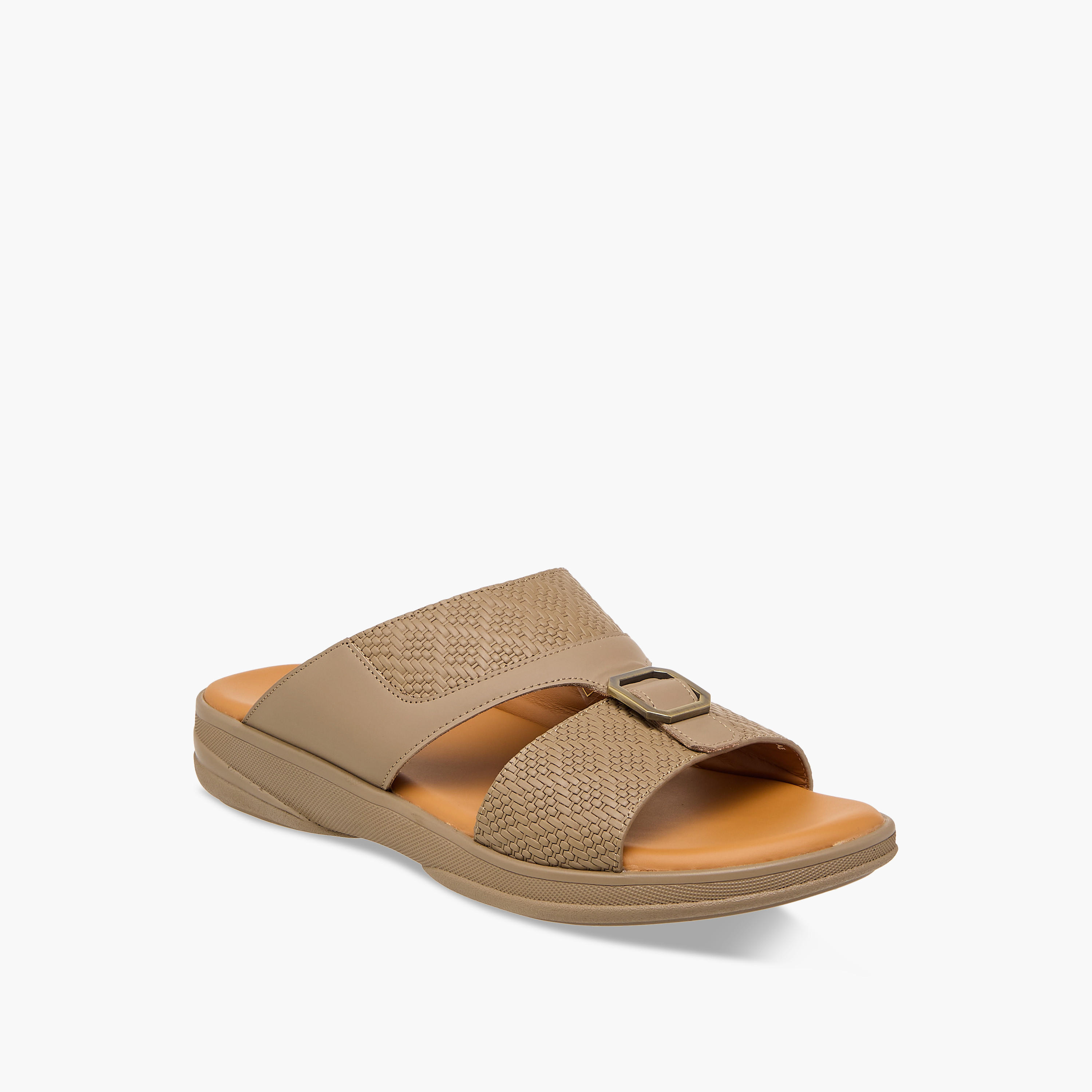 Duchini Men's Buckle Accent Slip-On Arabic Sandals-men-shoes-sandals-image-2