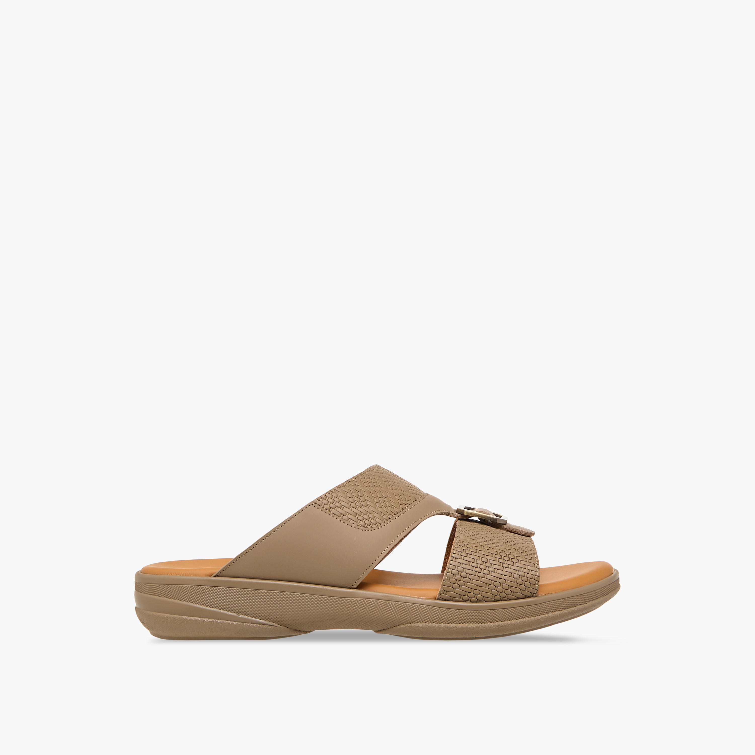 Duchini Men's Buckle Accent Slip-On Arabic Sandals-men-shoes-sandals-image-3