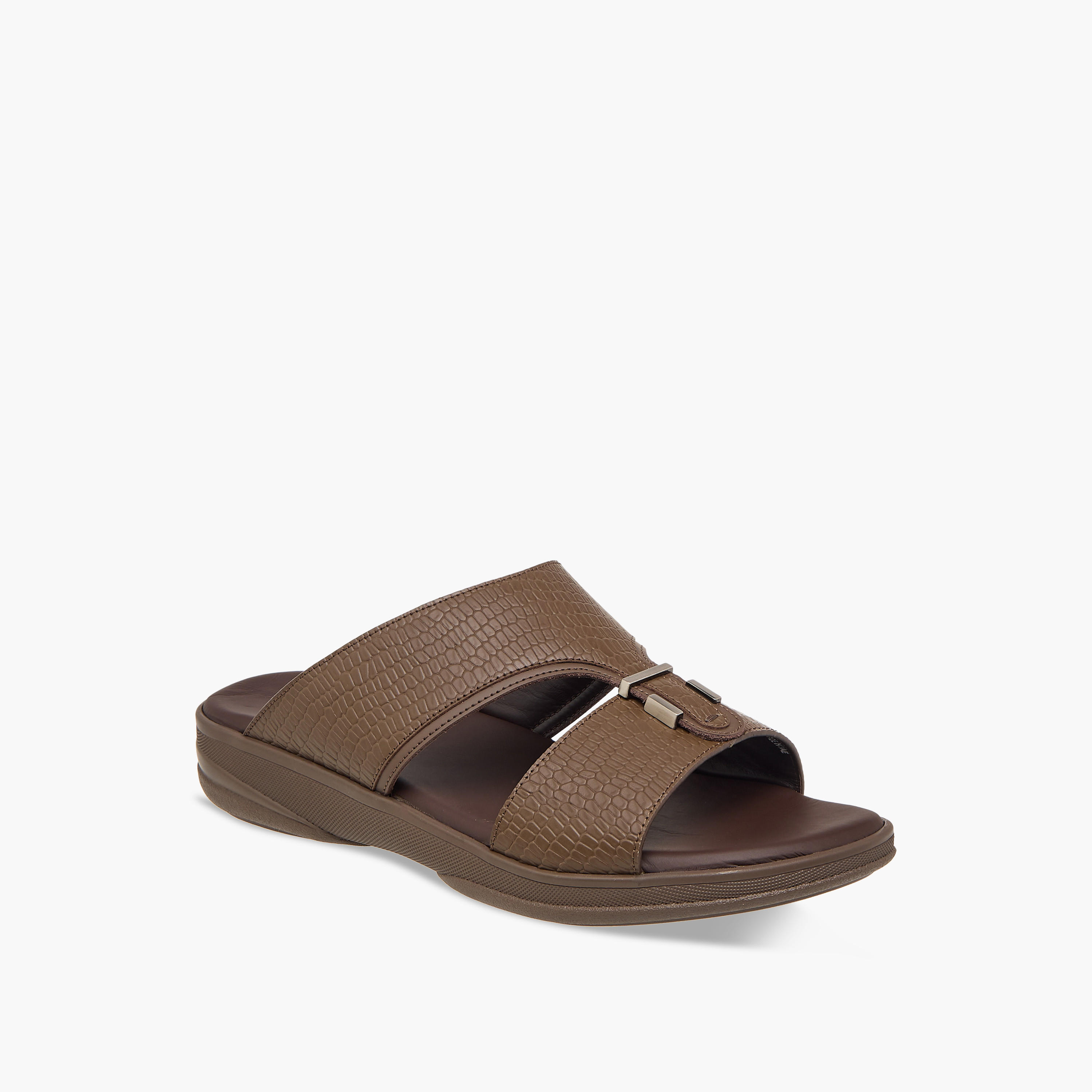 Duchini Men's Metal Accent Slip-On Arabic Sandals-men-shoes-sandals-image-2