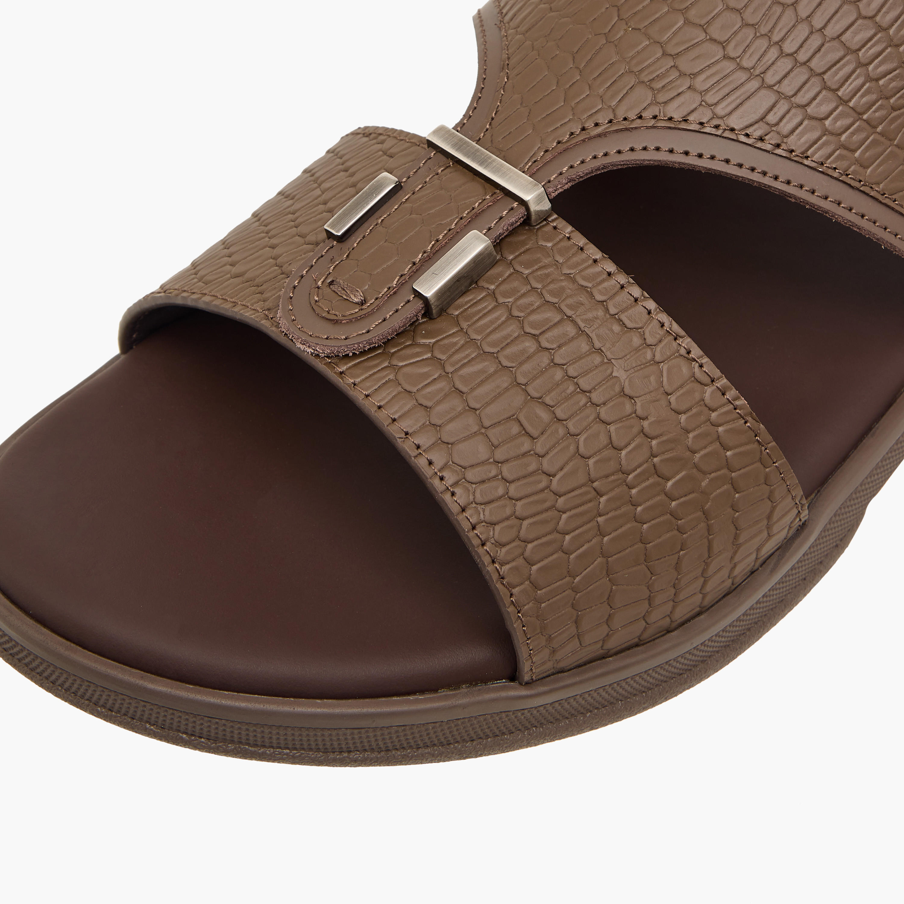 Duchini Men's Metal Accent Slip-On Arabic Sandals-men-shoes-sandals-image-4