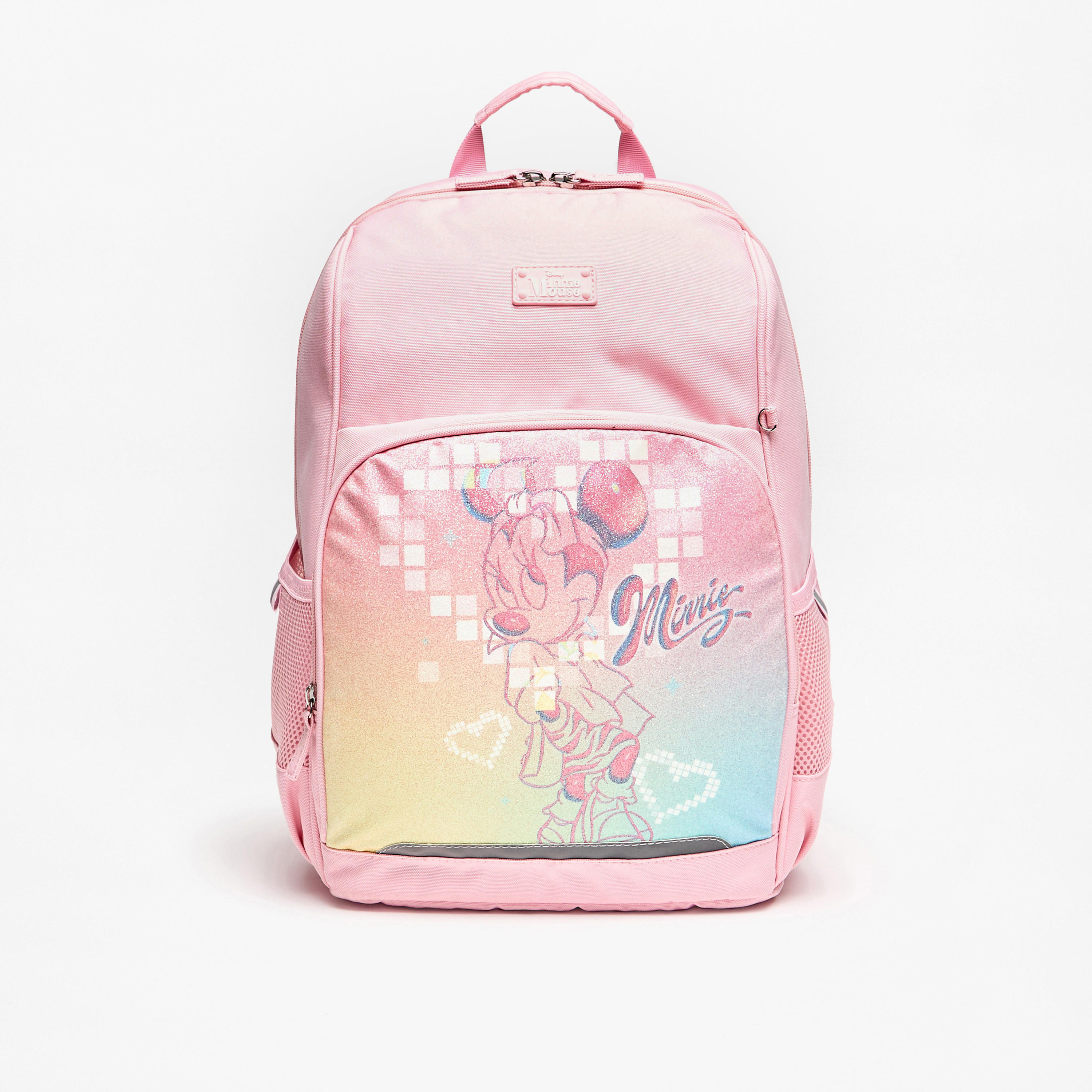 Disney Minnie Mouse Print Backpack with Adjustable Straps and Zip Closure - 41x31x13 cm-school-bagsandbackpacks-backpacks-image-1