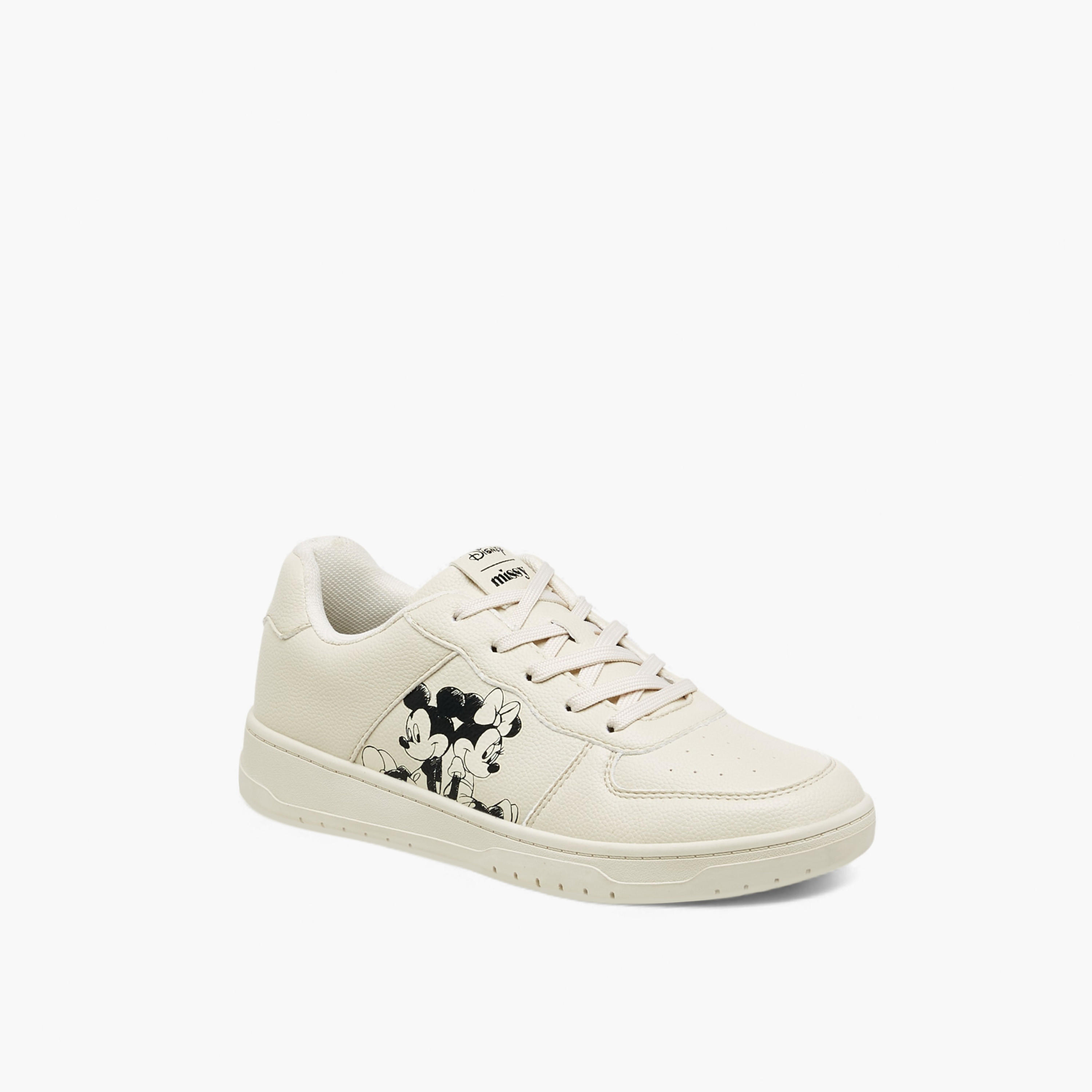 Disney Mickey and Minnie Mouse Print Lace-Up Sneakers-women-shoes-sneakers-image-2