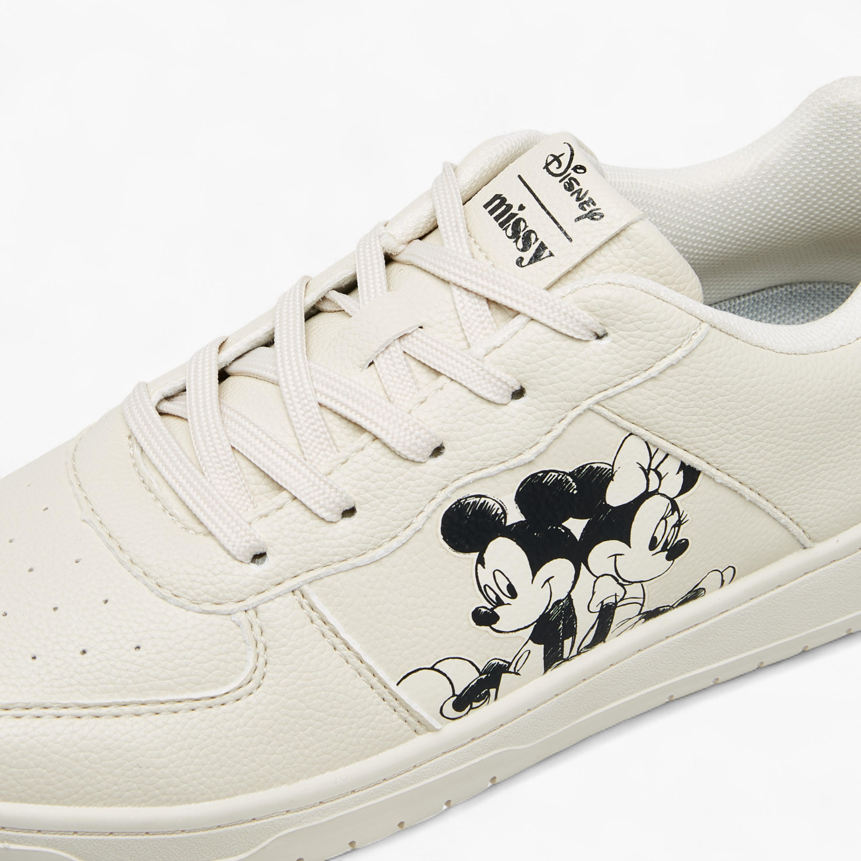 Disney Mickey and Minnie Mouse Print Lace-Up Sneakers-women-shoes-sneakers-image-4