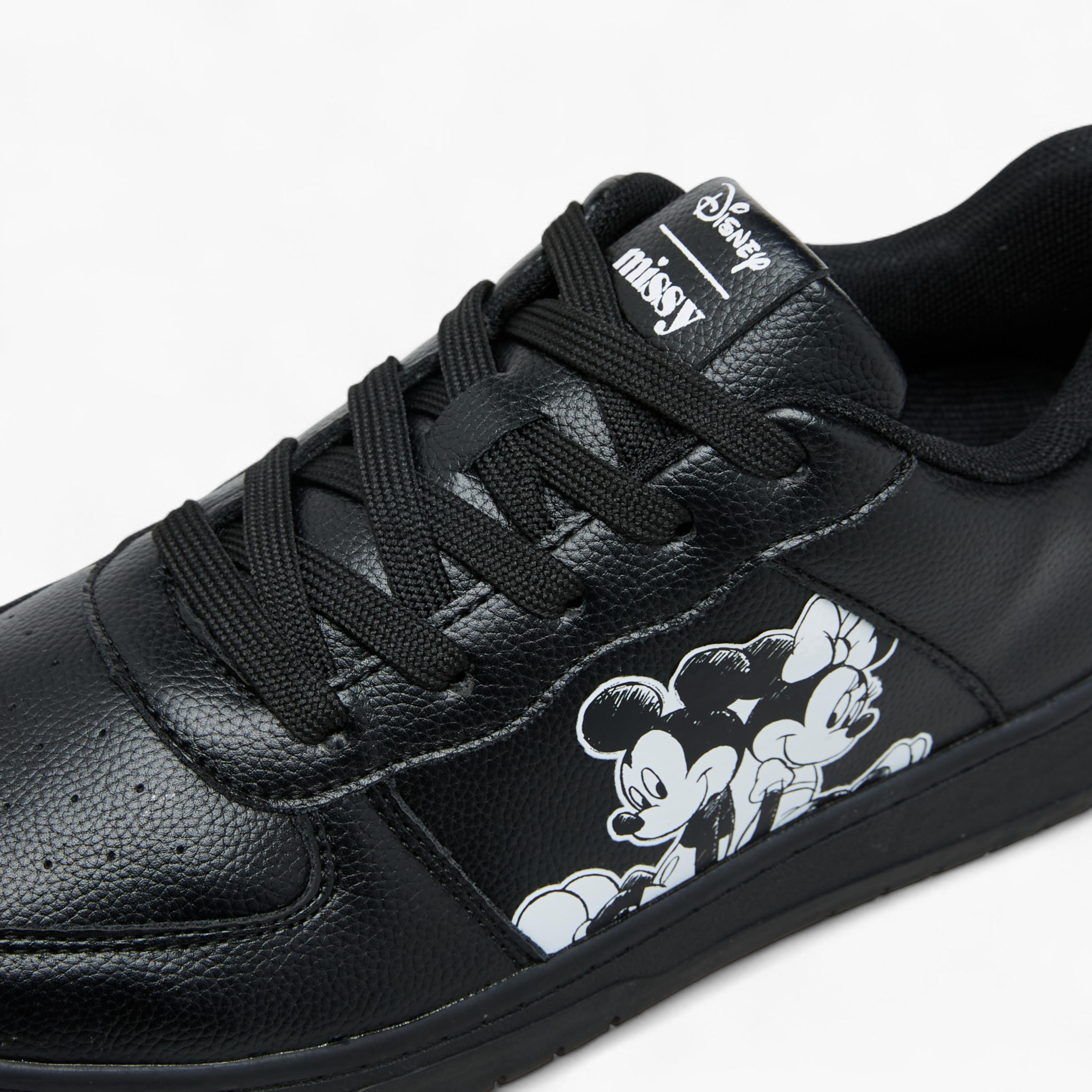 Disney Mickey and Minnie Mouse Print Lace-Up Sneakers-women-shoes-sneakers-image-4