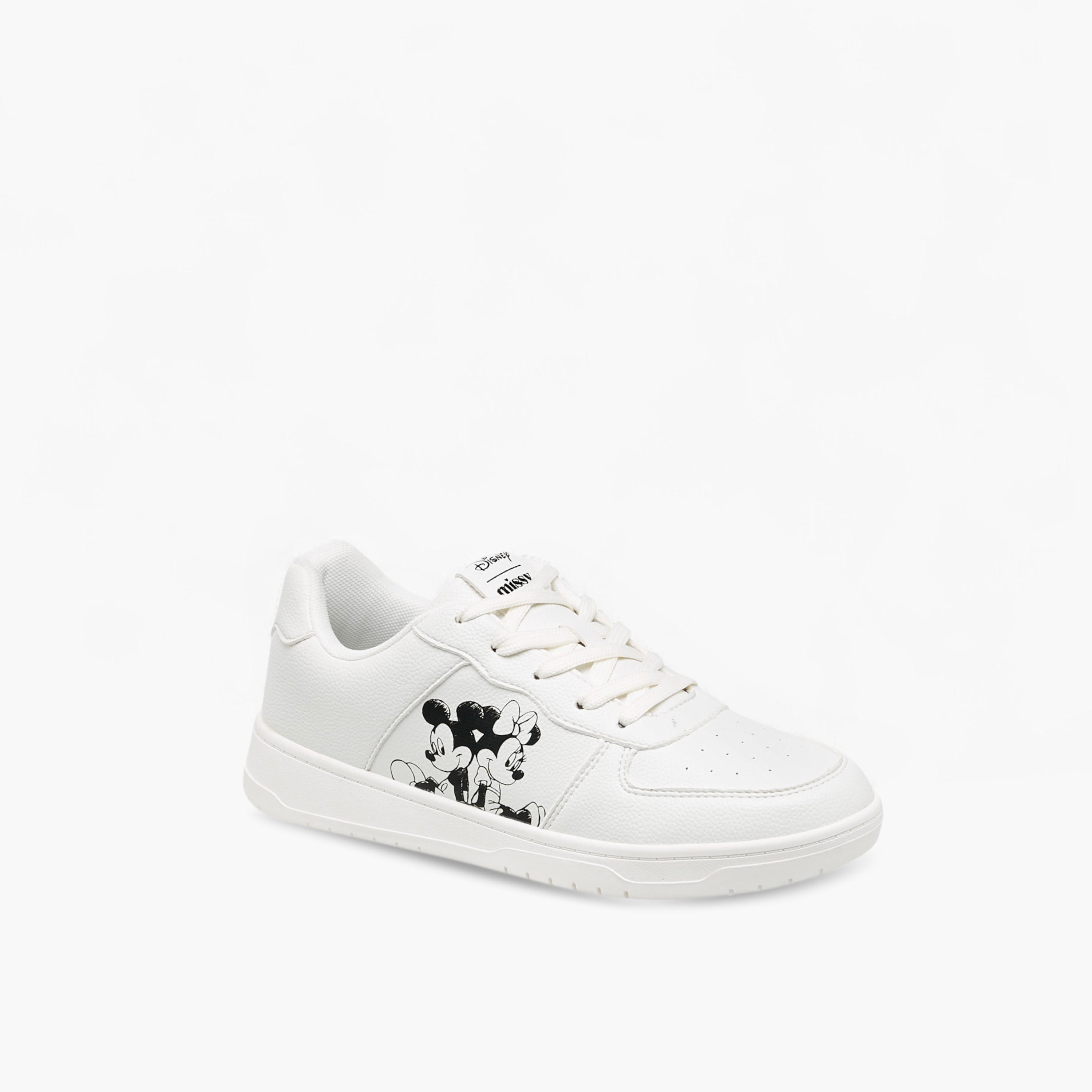Disney Mickey and Minnie Mouse Print Lace-Up Sneakers-women-shoes-sneakers-image-2