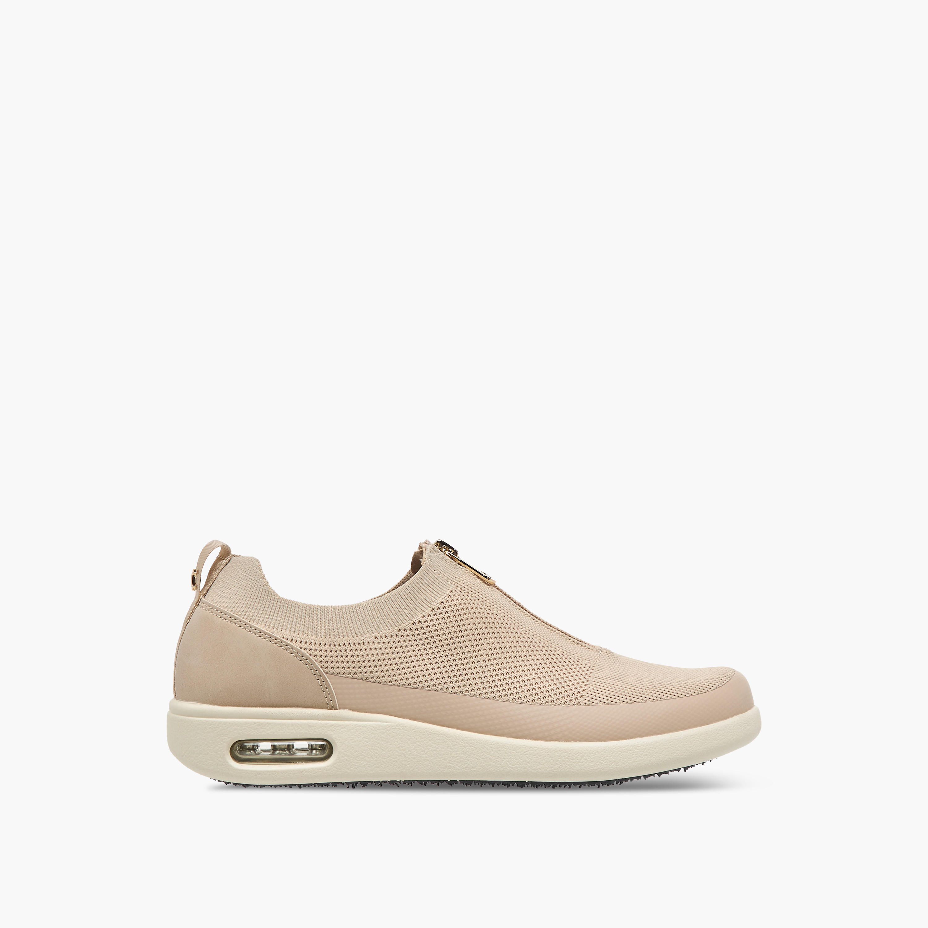 Le Confort Textured Diabetic Sneakers with Zip Closure-women-shoes-sneakers-image-3