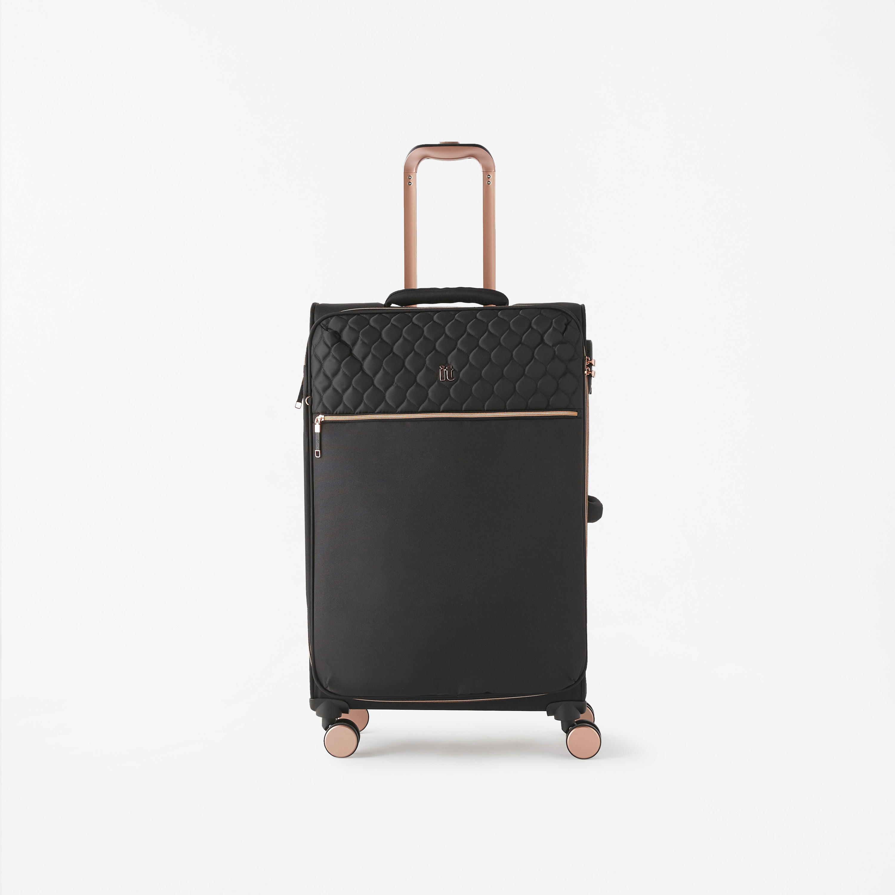 IT Textured Softcase Luggage Trolley Bag with Retractable Handle - 24 inches-travel-luggagesandbags-luggage-image-1
