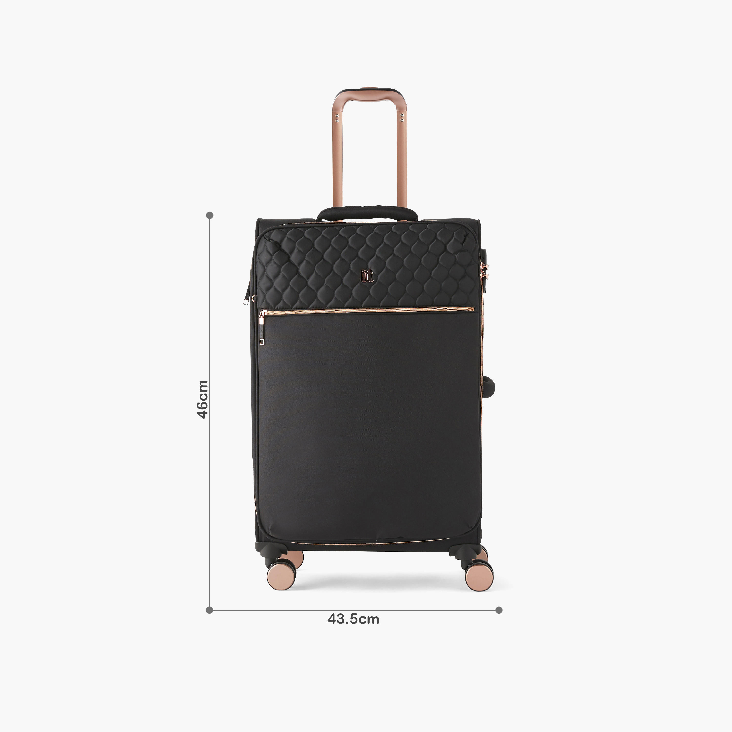 IT Textured Softcase Luggage Trolley Bag with Retractable Handle - 24 inches-travel-luggagesandbags-luggage-image-2