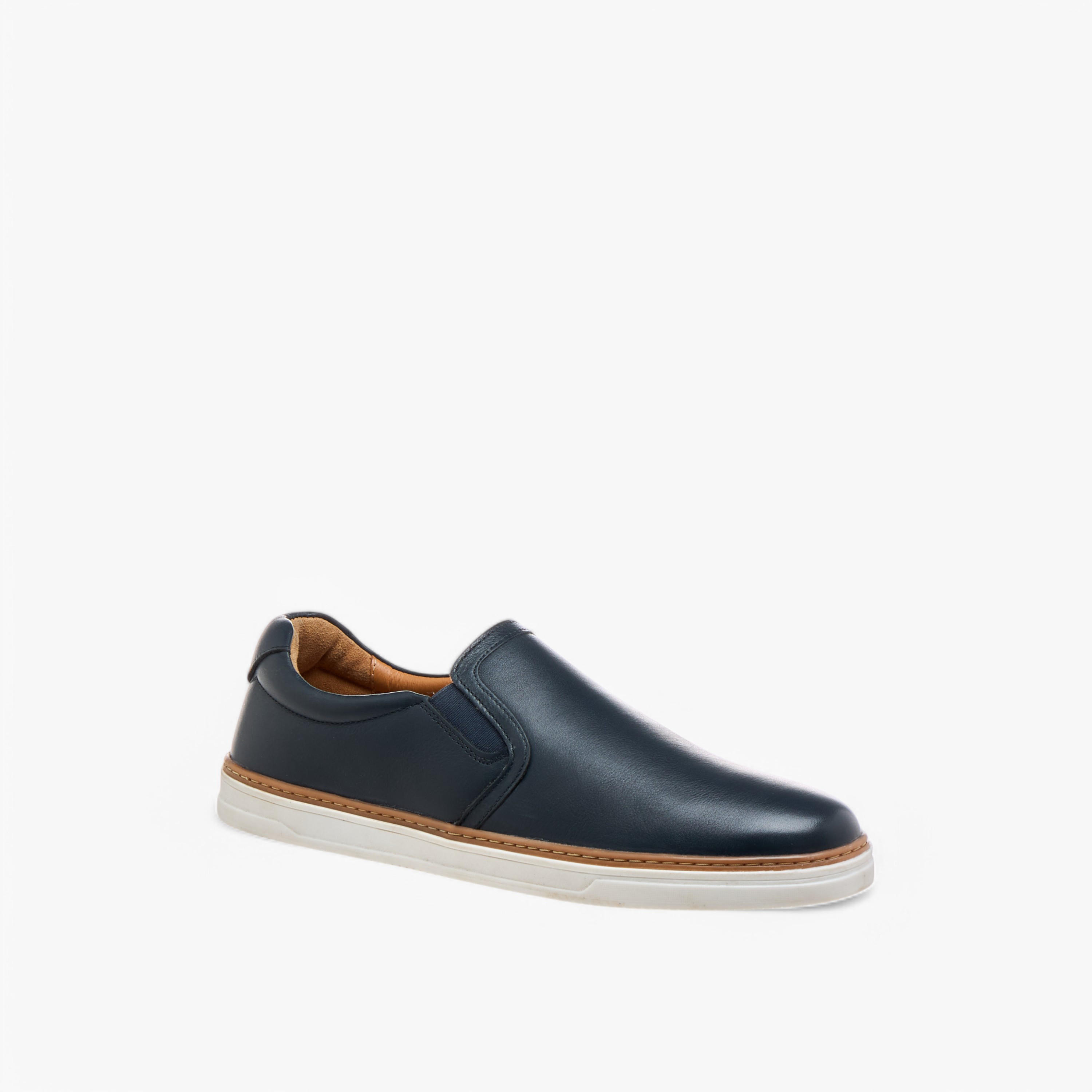 Duchini Men's Leather Textured Slip-On Loafers-men-shoes-loafersandmoccasins-image-2