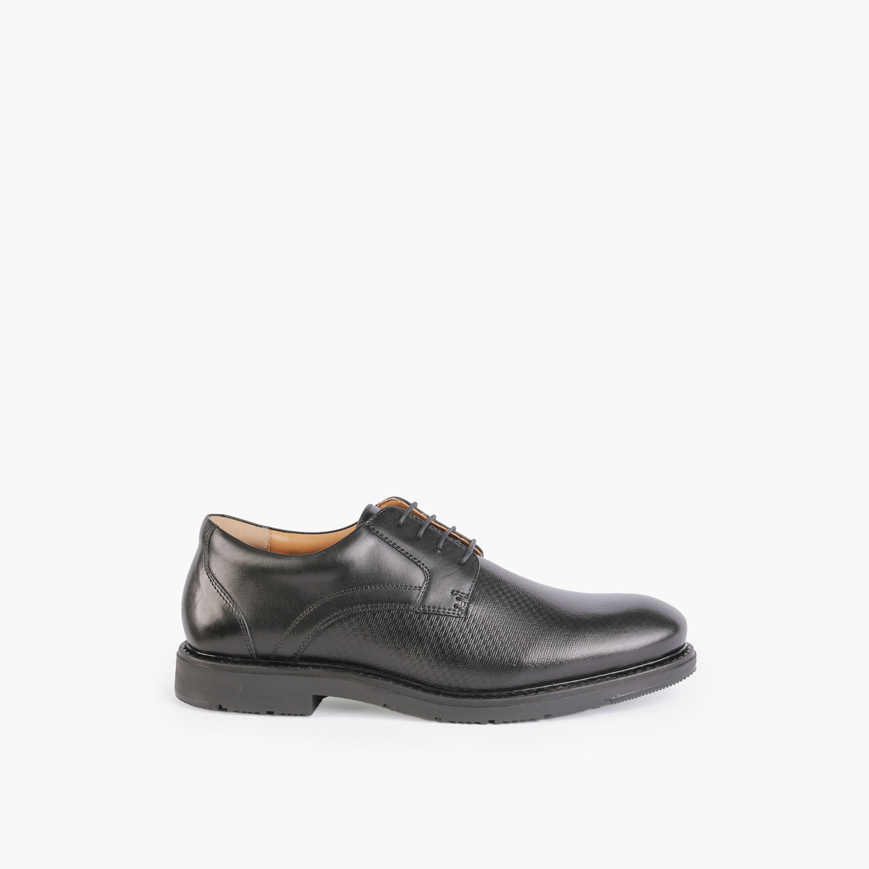 Duchini Men Genuine Leather Lace-Up Derby Shoes-men-shoes-formalshoes-image-3
