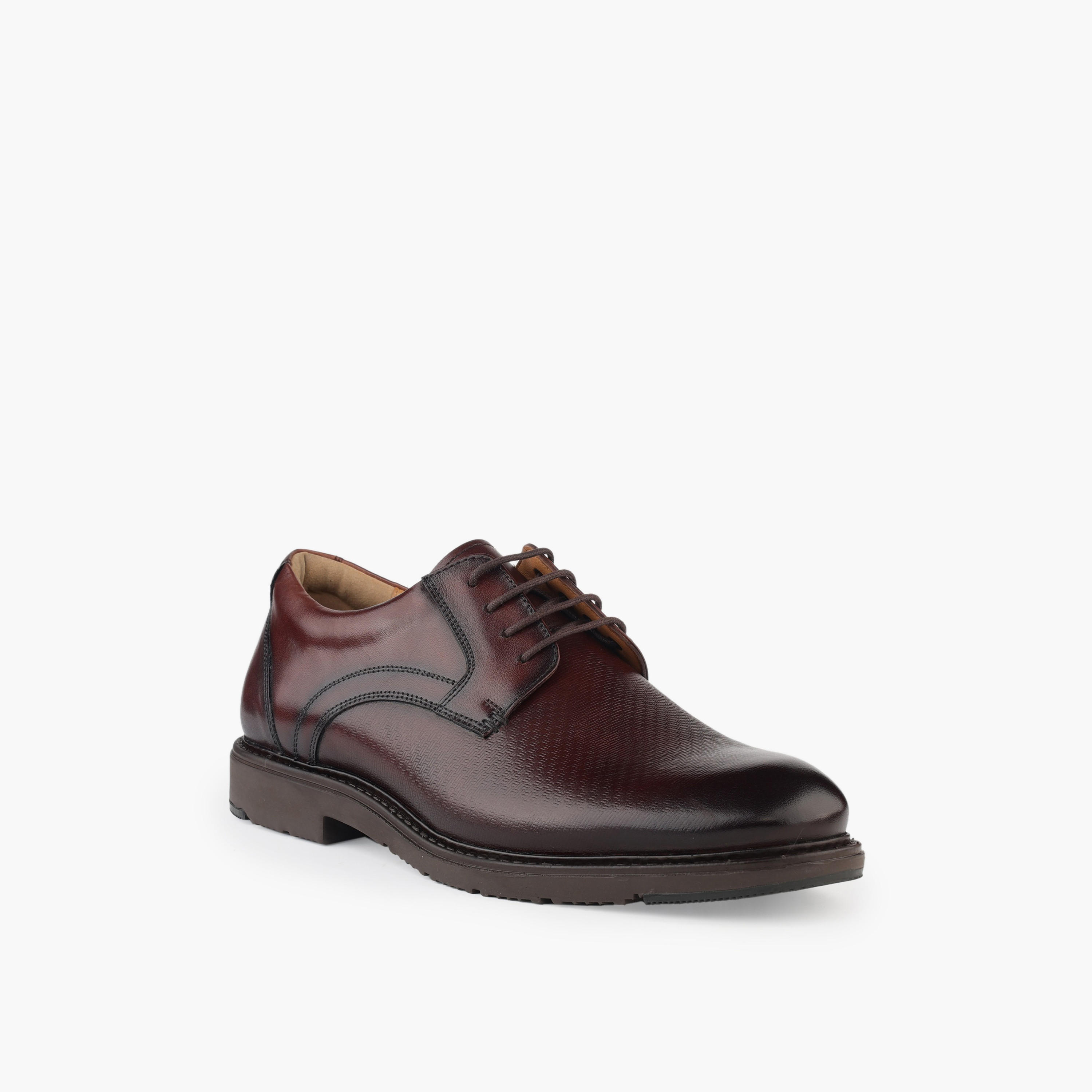 Duchini Men Genuine Leather Lace-Up Derby Shoes-men-shoes-formalshoes-image-2