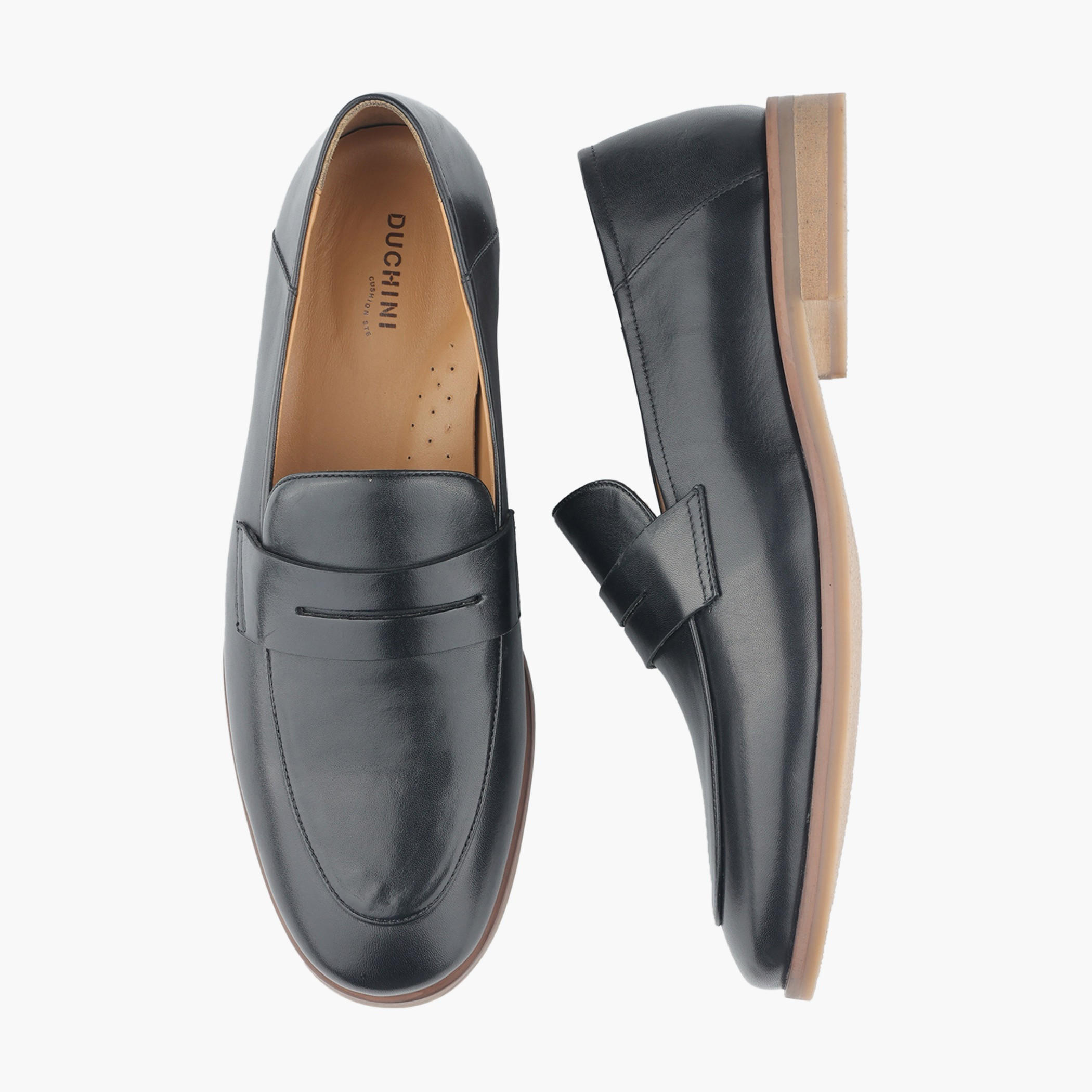 Duchini Men Genuine Leather Slip-On Loafers-men-shoes-loafersandmoccasins-image-1