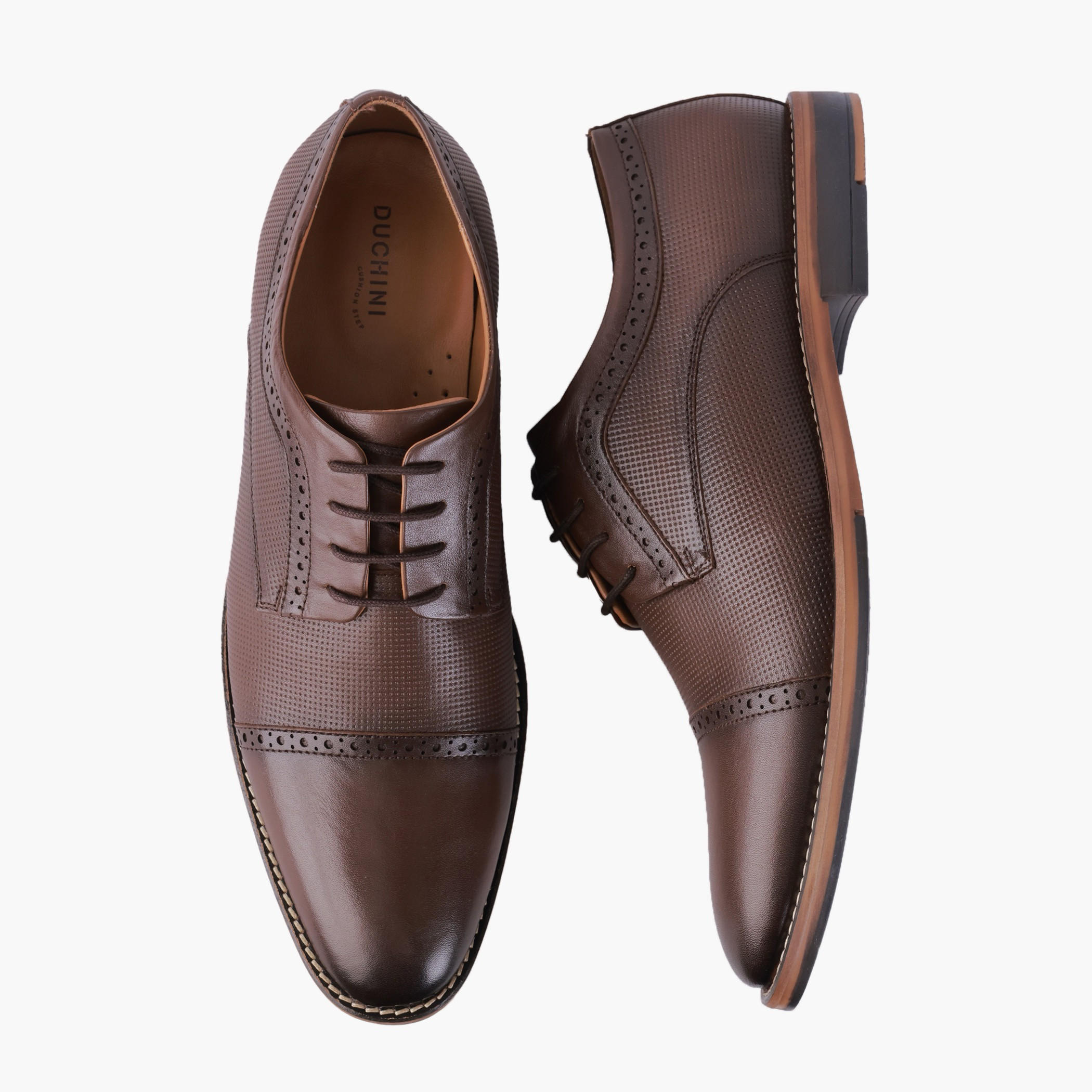 Duchini Men Genuine Leather Lace-Up Derby Shoes-men-shoes-formalshoes-image-1