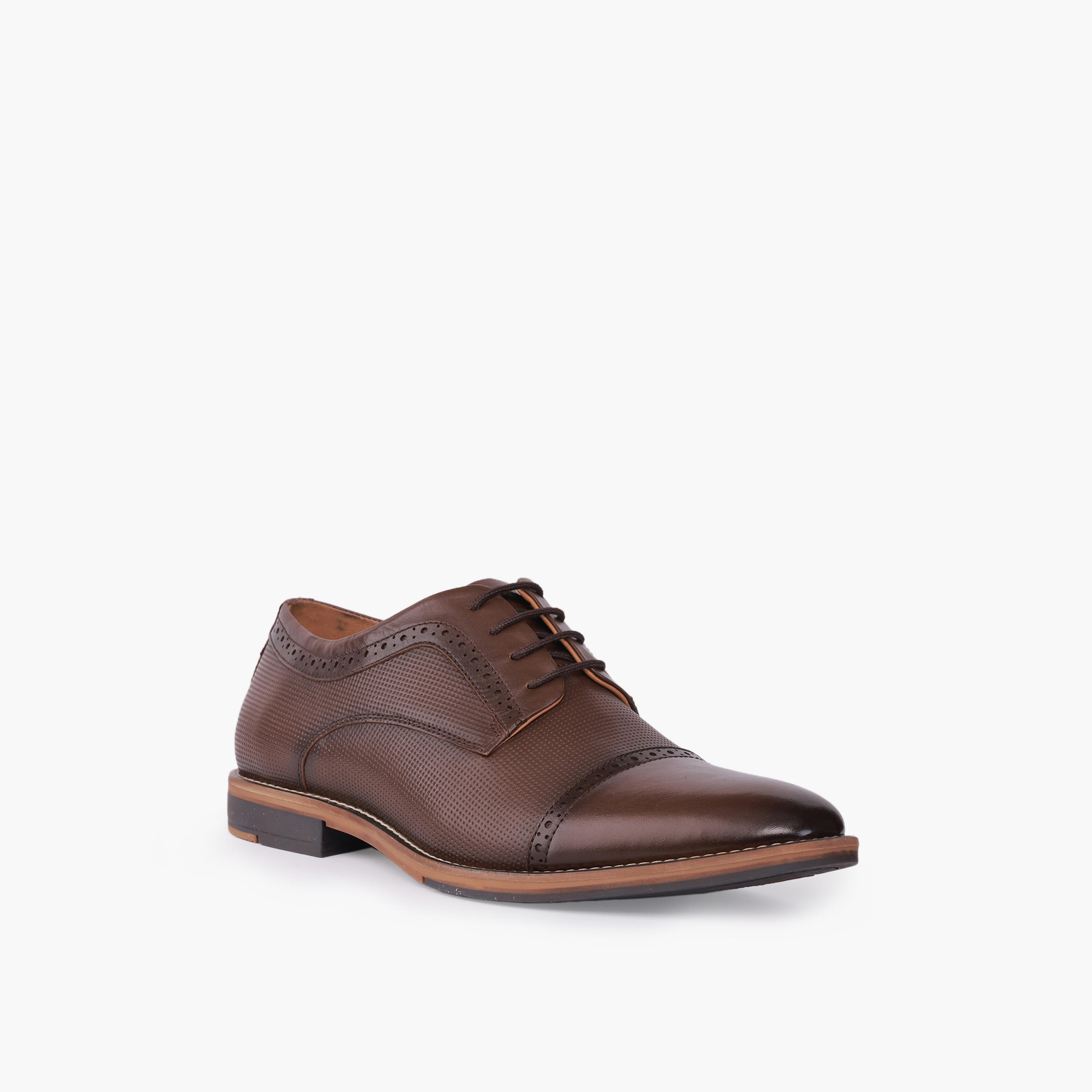 Duchini Men Genuine Leather Lace-Up Derby Shoes-men-shoes-formalshoes-image-2