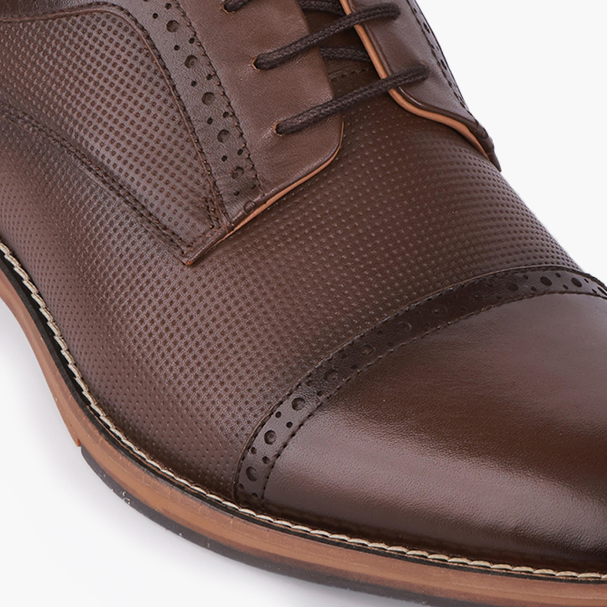 Duchini Men Genuine Leather Lace-Up Derby Shoes-men-shoes-formalshoes-image-4
