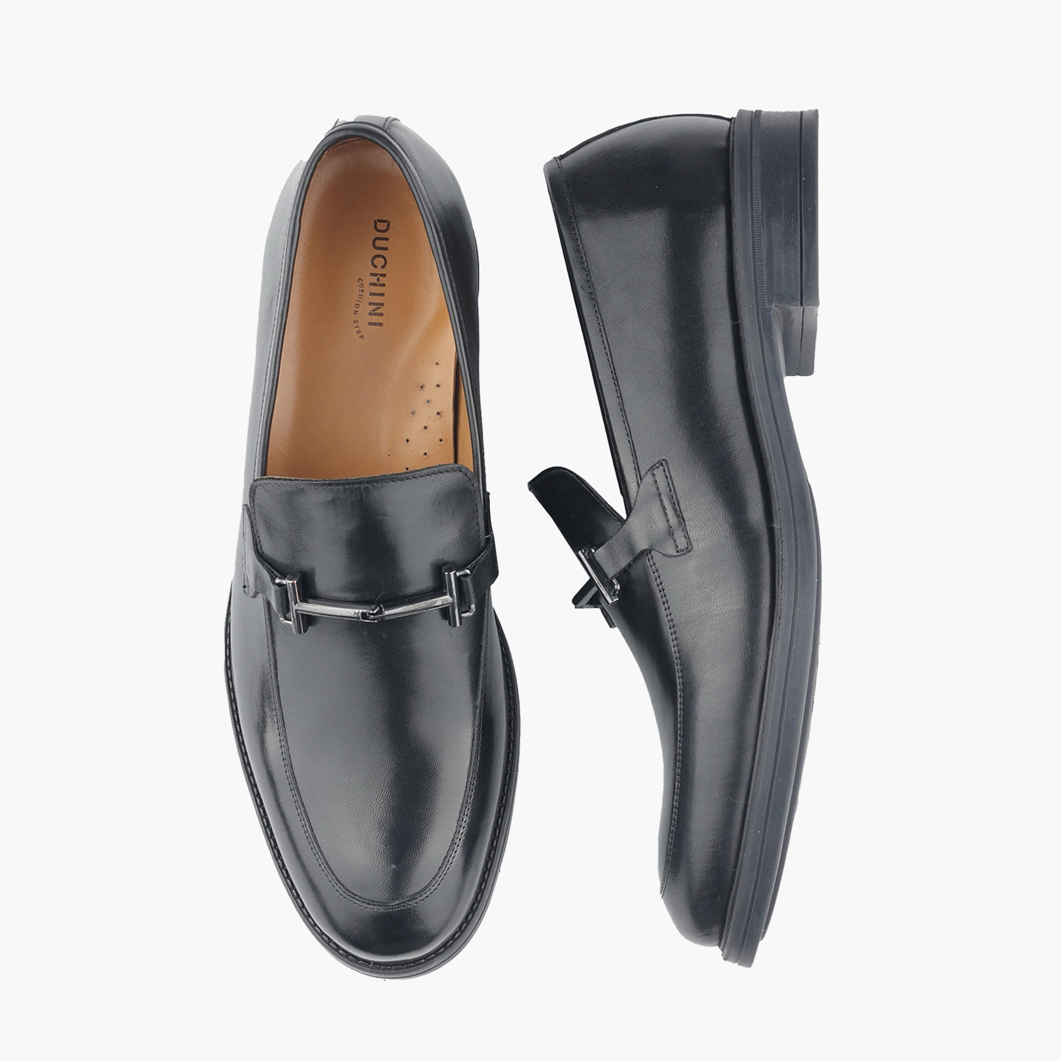 Duchini Men Genuine Leather Metal Accent Loafers-men-shoes-loafersandmoccasins-image-1