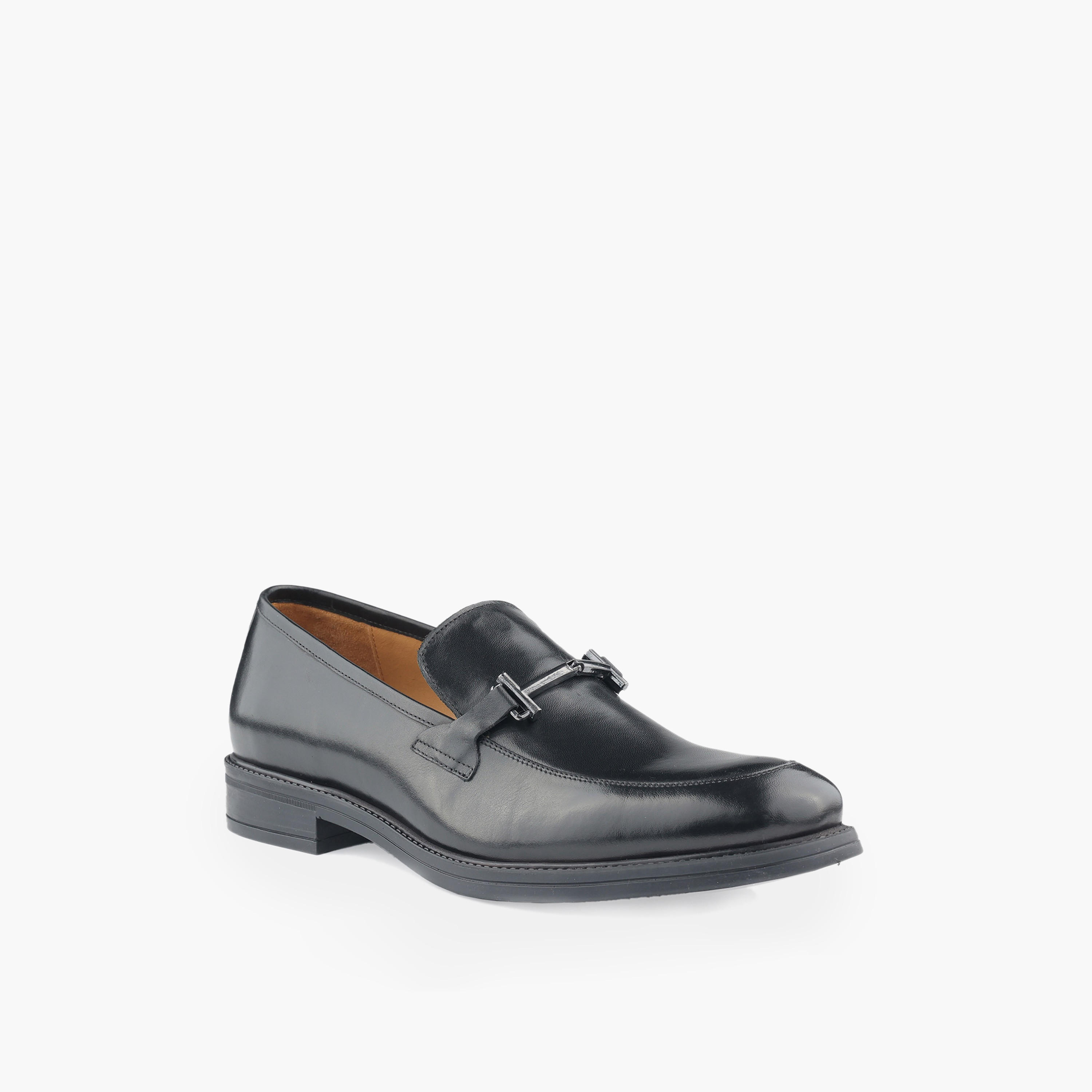 Duchini Men Genuine Leather Metal Accent Loafers-men-shoes-loafersandmoccasins-image-2