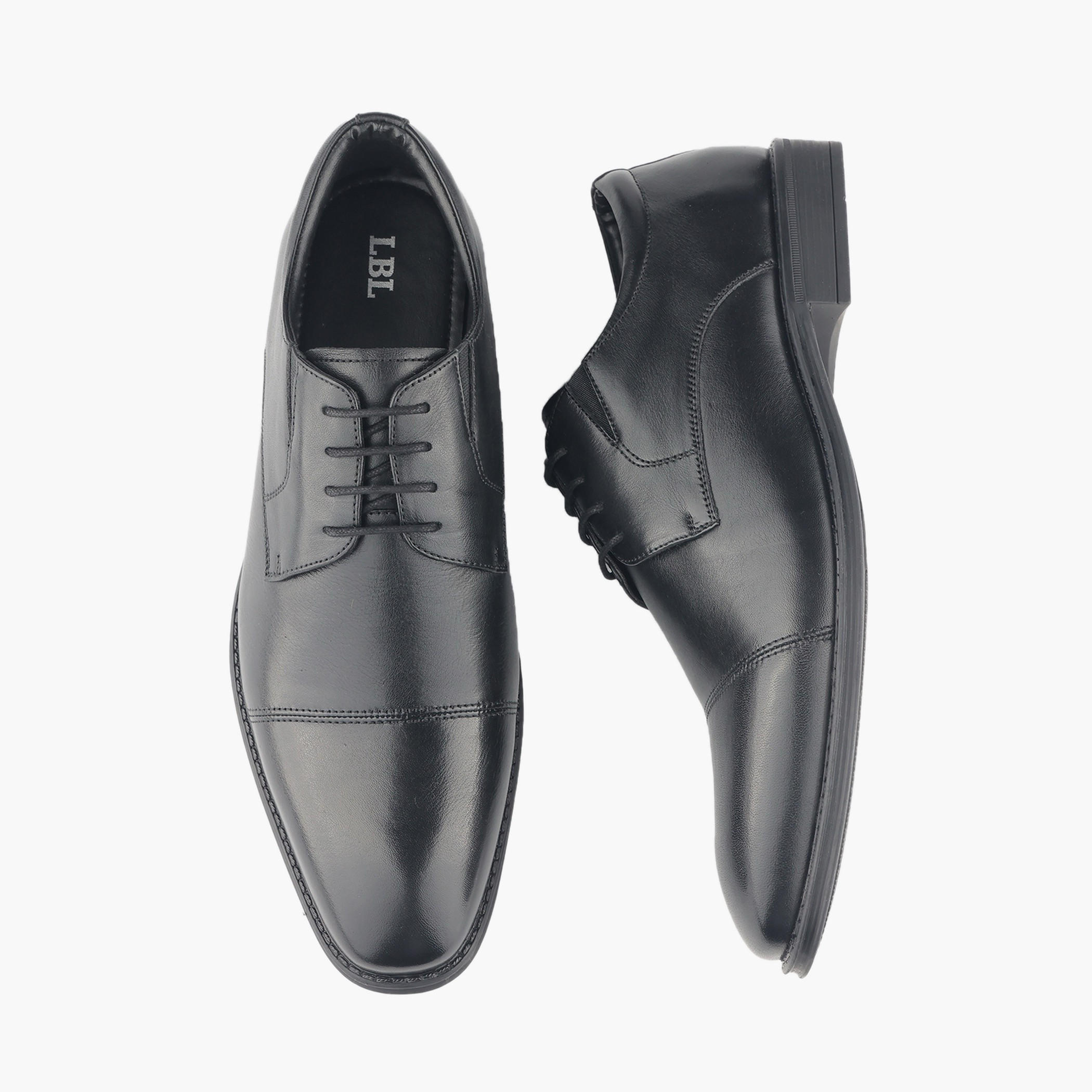 LBL by Shoexpress Men Lace-Up Leather Derby Shoes-men-shoes-formalshoes-image-1