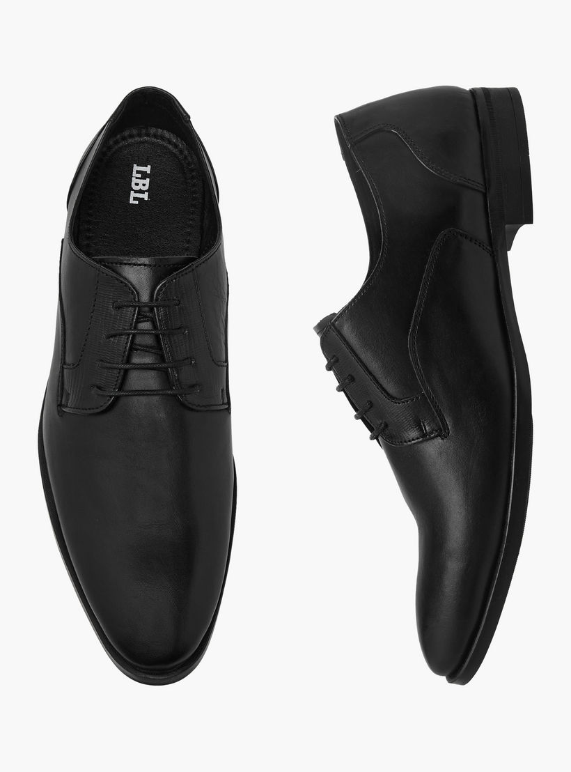 حذاء ديربي جلد برباط إغلاق للرجال من أل بي أل من شو إكسبريس-men-shoes-formalshoes-image-1