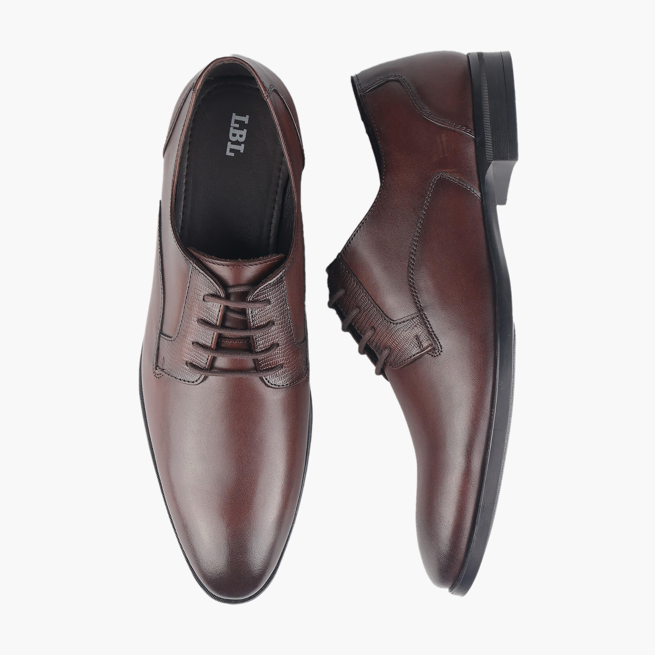 LBL by Shoexpress Men Lace-Up Leather Derby Shoes-men-shoes-formalshoes-image-1