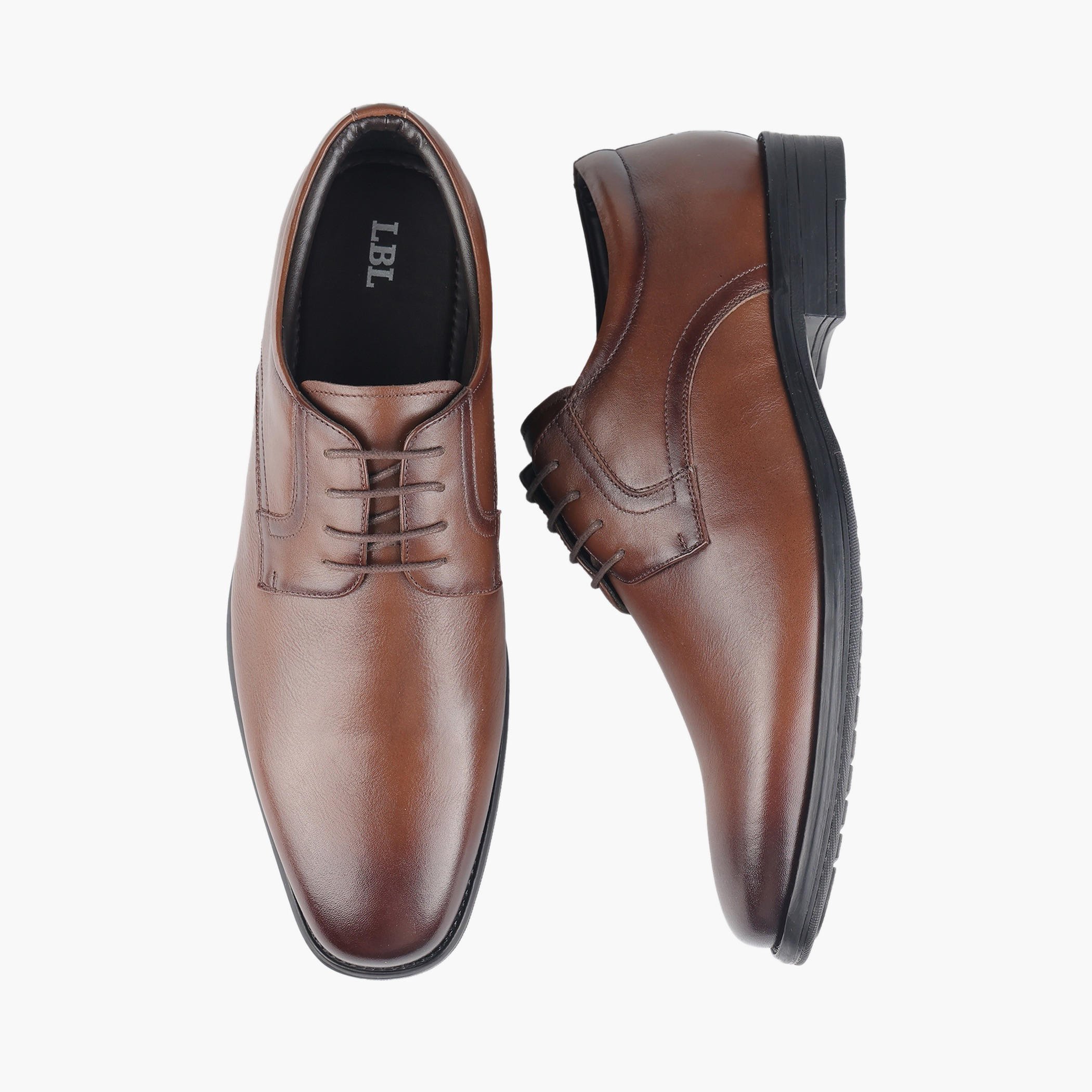 LBL by Shoexpress Men Lace-Up Leather Derby Shoes-men-shoes-formalshoes-image-1