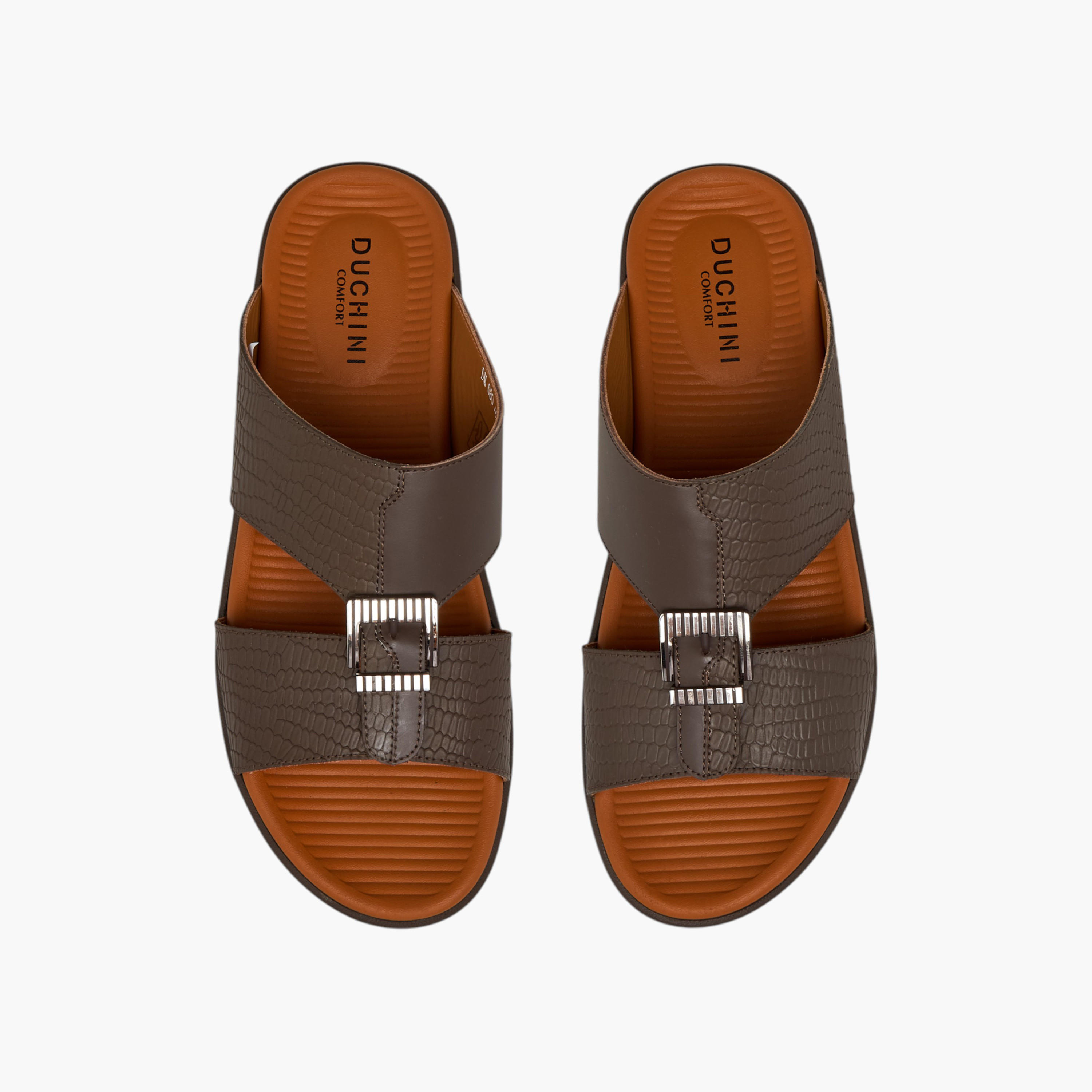 Duchini Men's Textured Slip-On Arabic Sandals-men-shoes-sandals-image-1