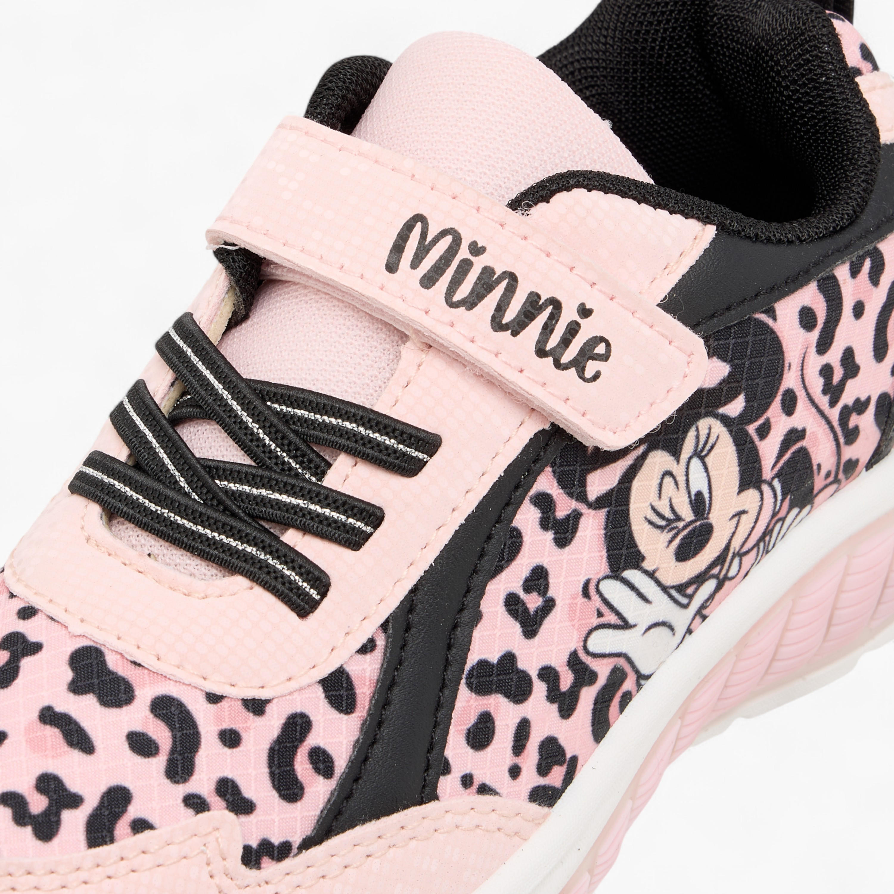 Disney Girls Minnie Mouse Hook & Loop Light-Up Ankle Sneakers-girls-shoes-sneakers-image-5
