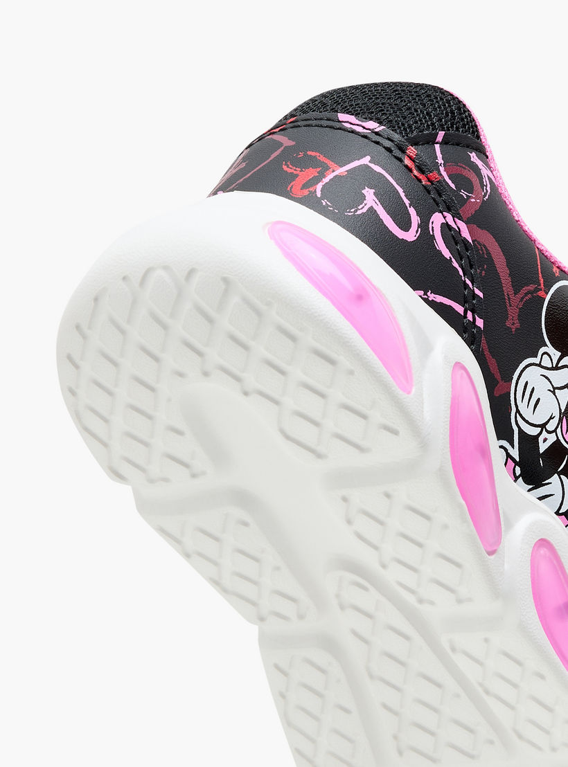 Disney Miney Mouse Print Light-Up Sneakers with Hook and Loop Closure-girls-shoes-sneakers-image-6
