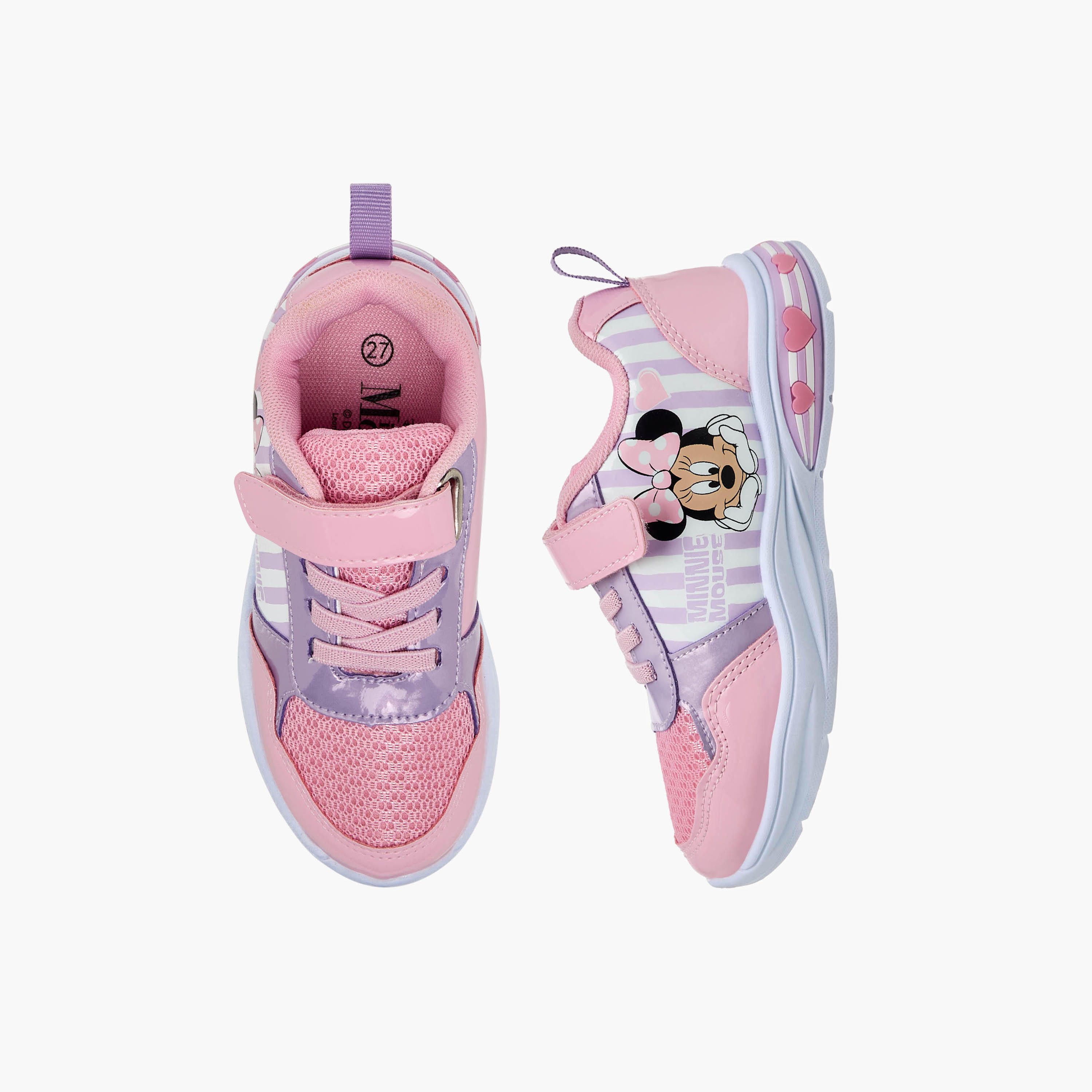 Disney Girls Minnie Mouse Light-Up Sneakers-girls-shoes-sneakers-image-1
