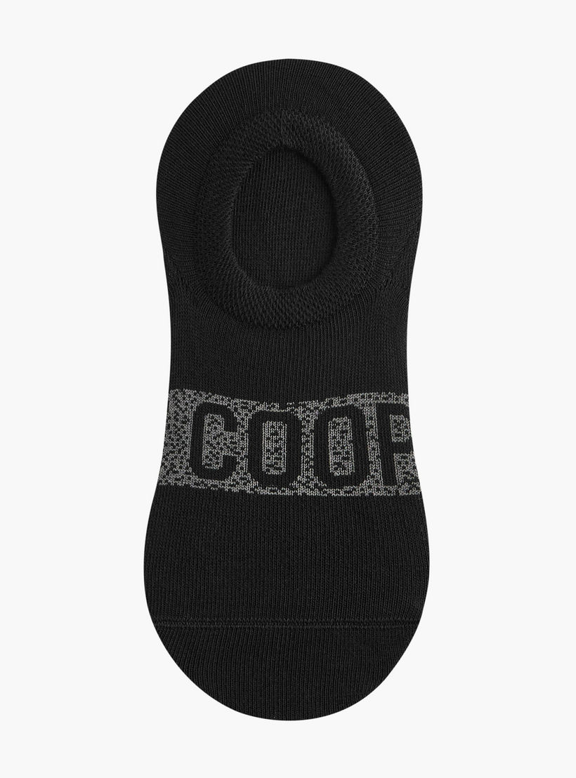 Lee Cooper Logo Print Non Terry No Show Socks - Set of 3-men-socks-image-2
