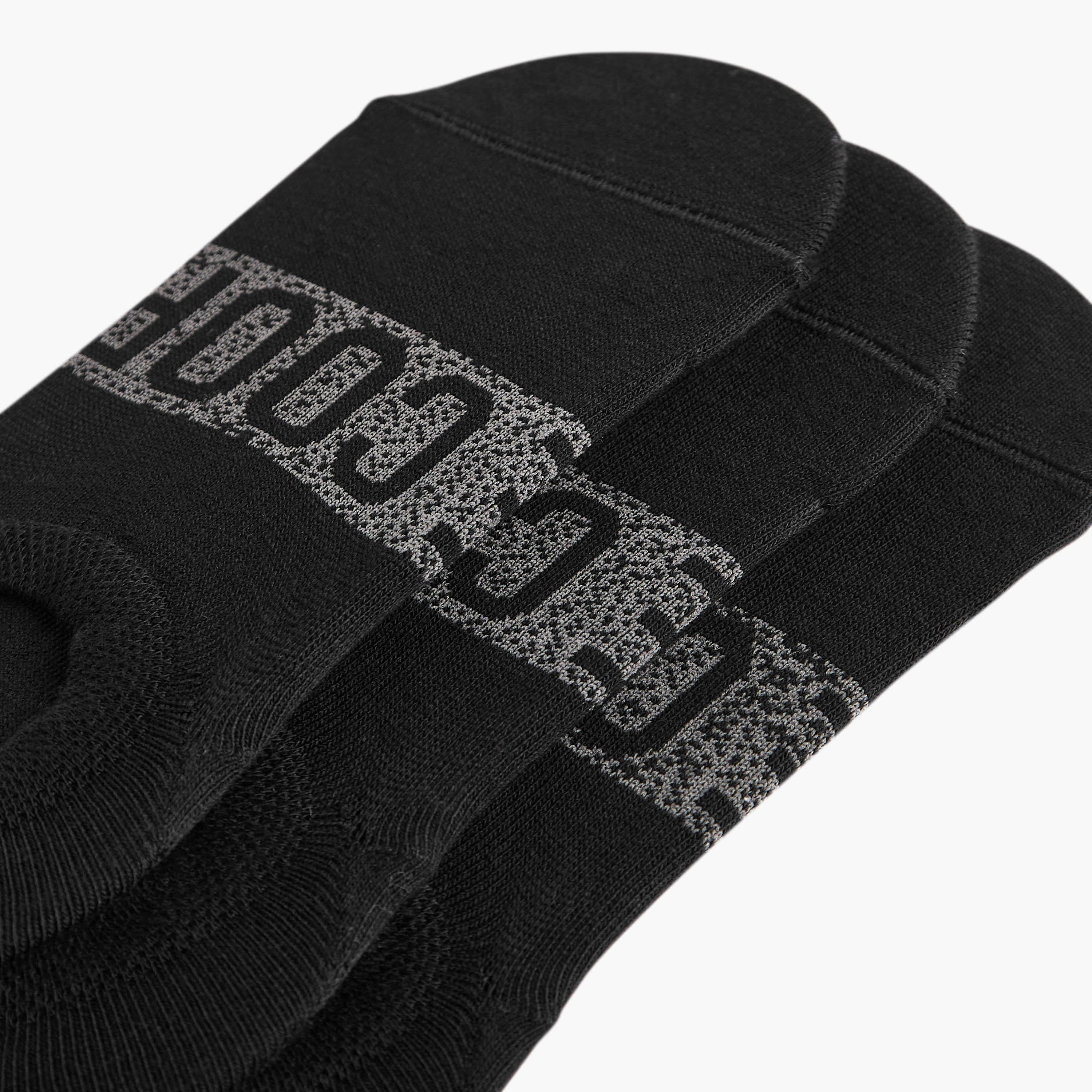 Lee Cooper Logo Print Non Terry No Show Socks - Set of 3-men-socks-image-3