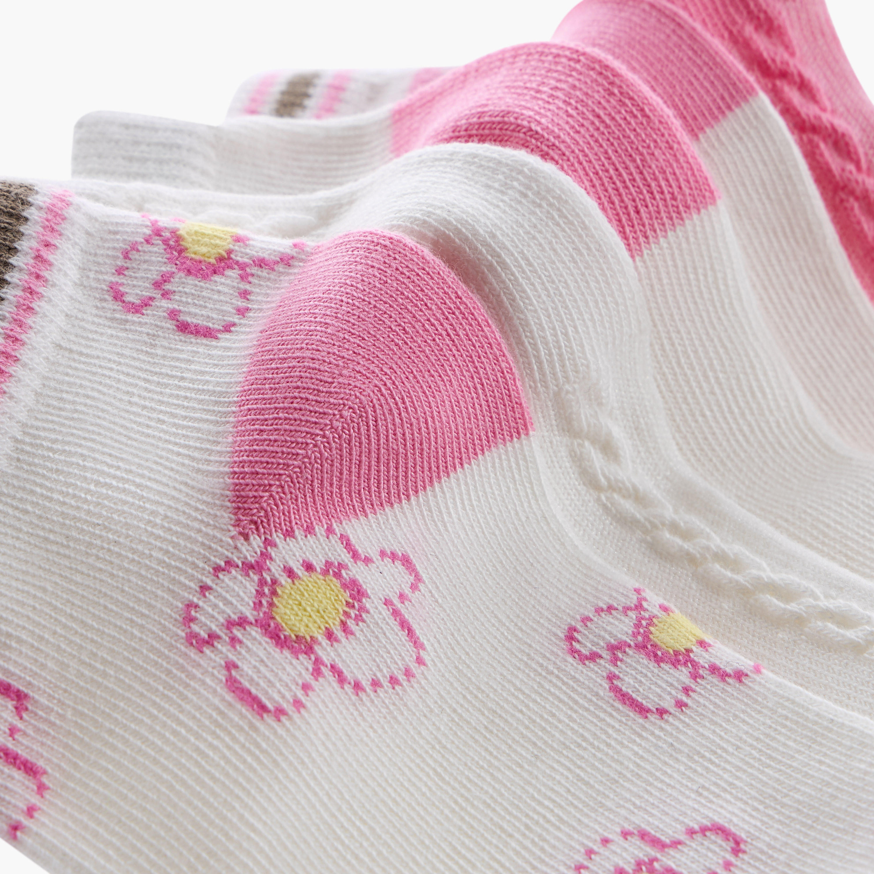 Little Missy Girls  Ankle Length Socks - Set of 5-girls-accessories-socks-image-4