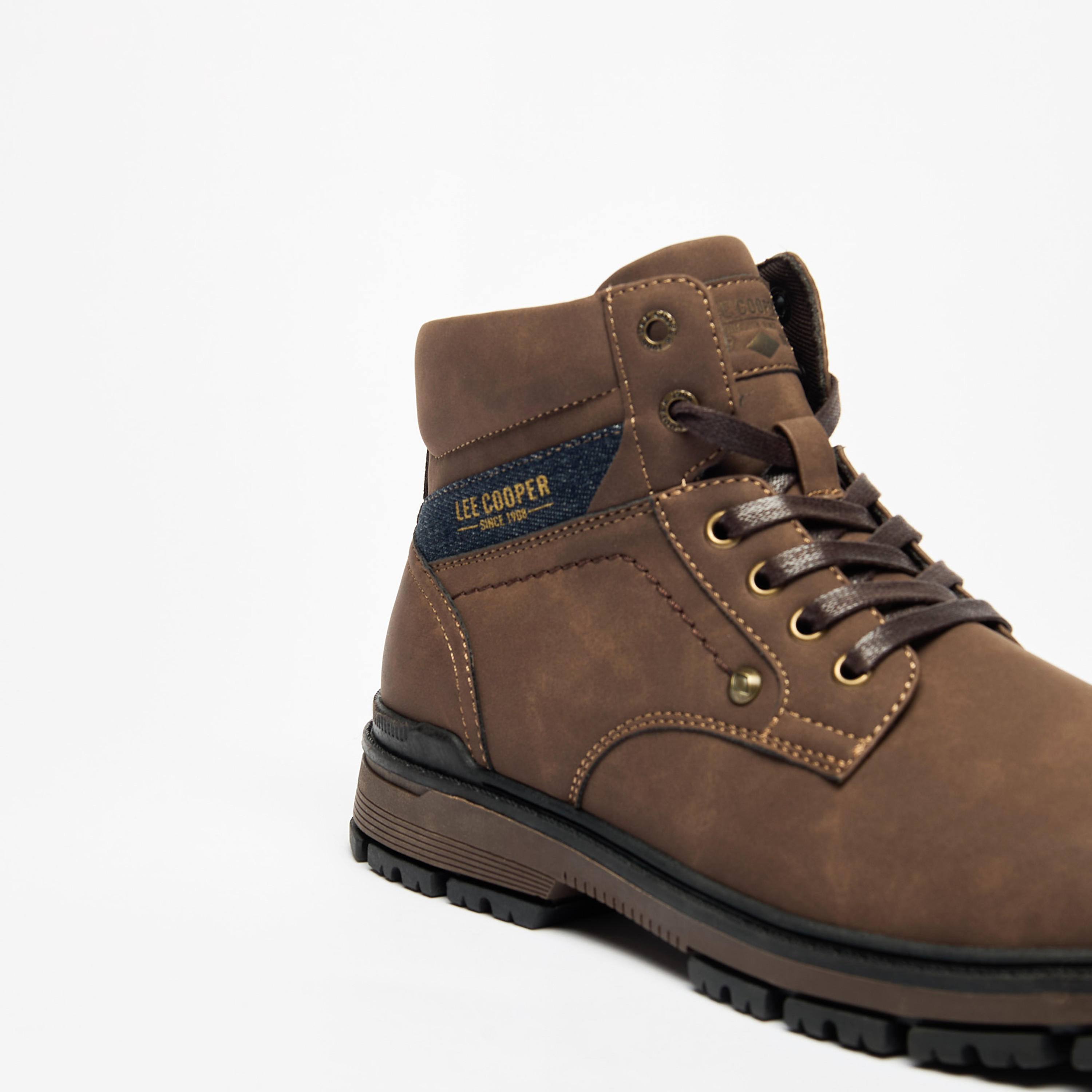 Lee Cooper Men's Solid Boots with Lace-Up Closure-men-shoes-boots-image-5