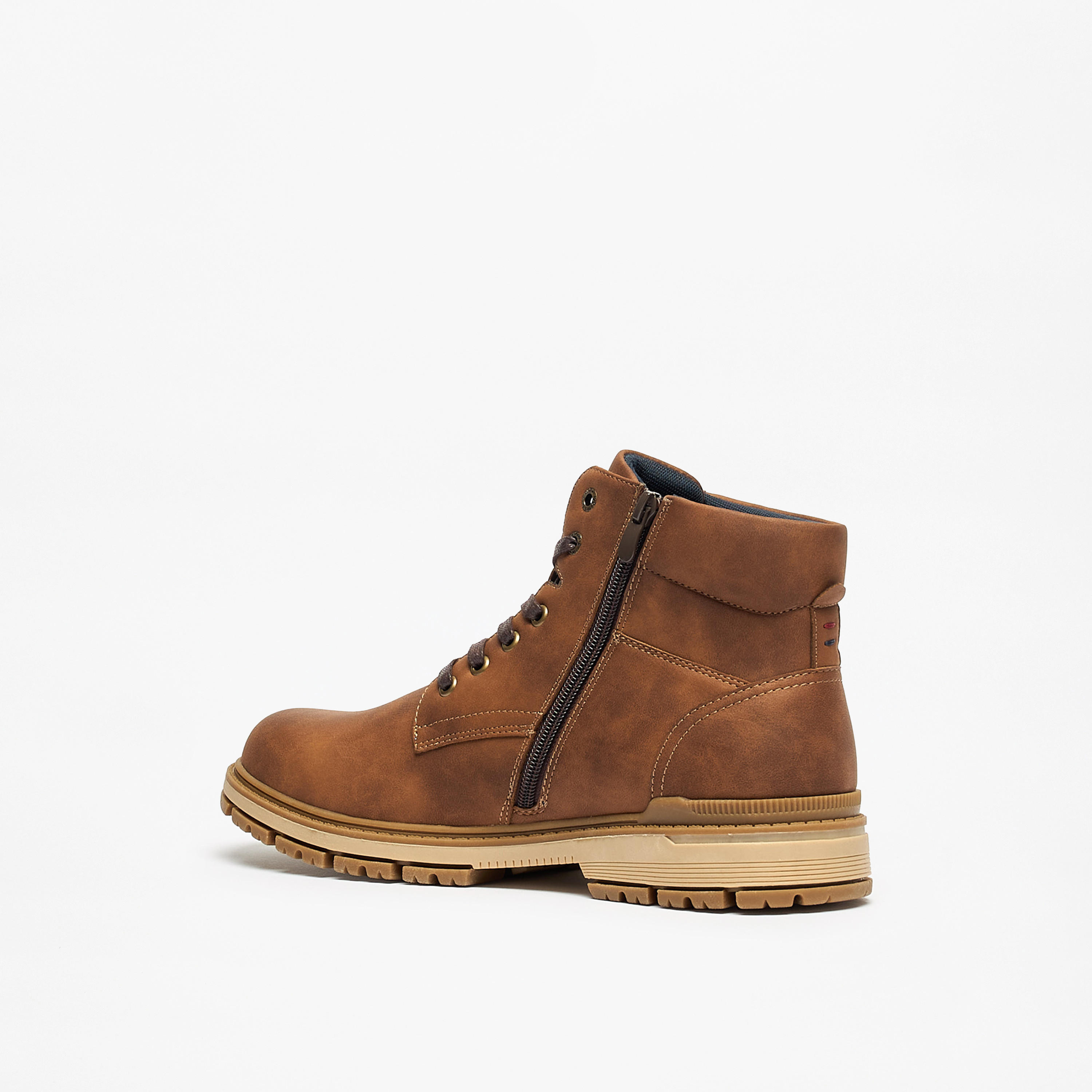 Lee Cooper Men's Solid Boots with Lace-Up Closure-men-shoes-boots-image-2