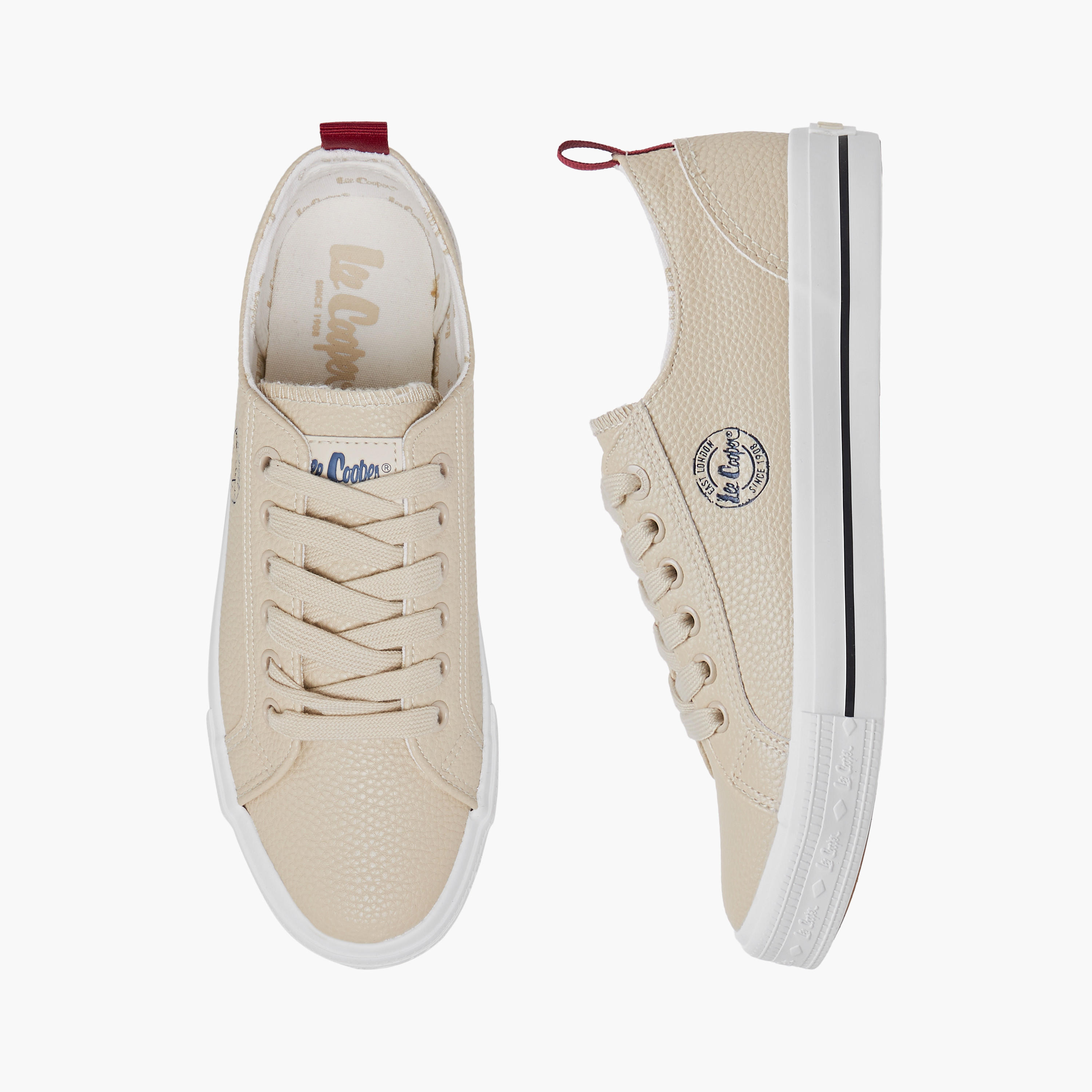 Lee Cooper Women's Logo Detail Sneakers with Lace-Up Closure-women-shoes-sneakers-image-1