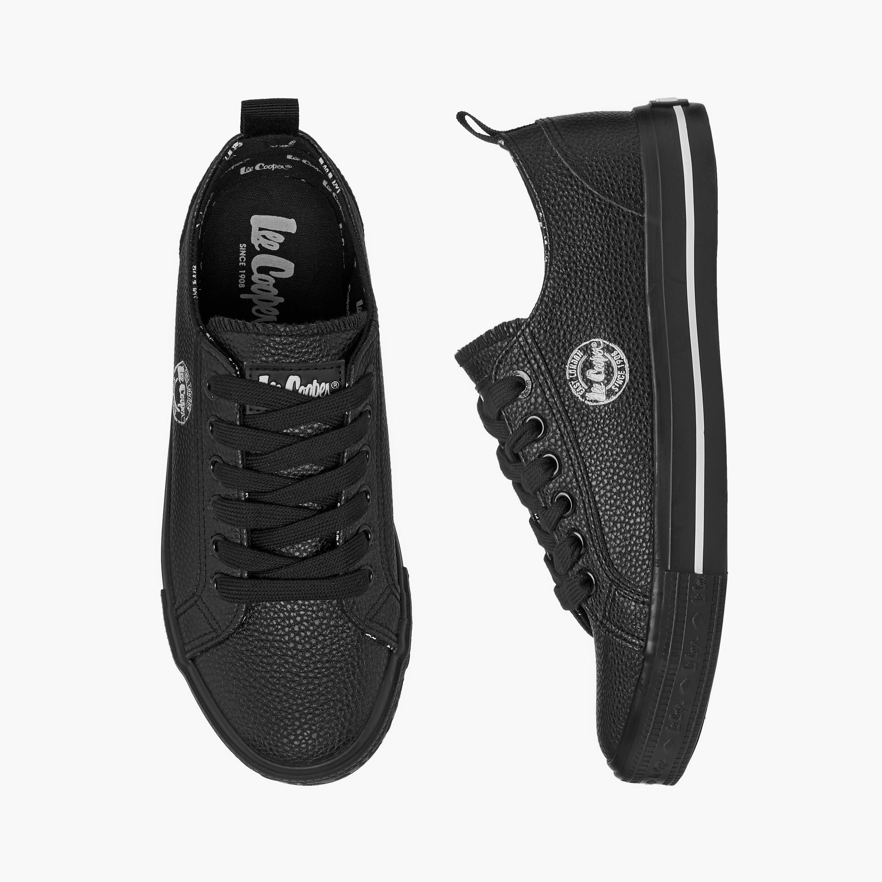 Lee Cooper Women's Logo Detail Sneakers with Lace-Up Closure-women-shoes-sneakers-image-1