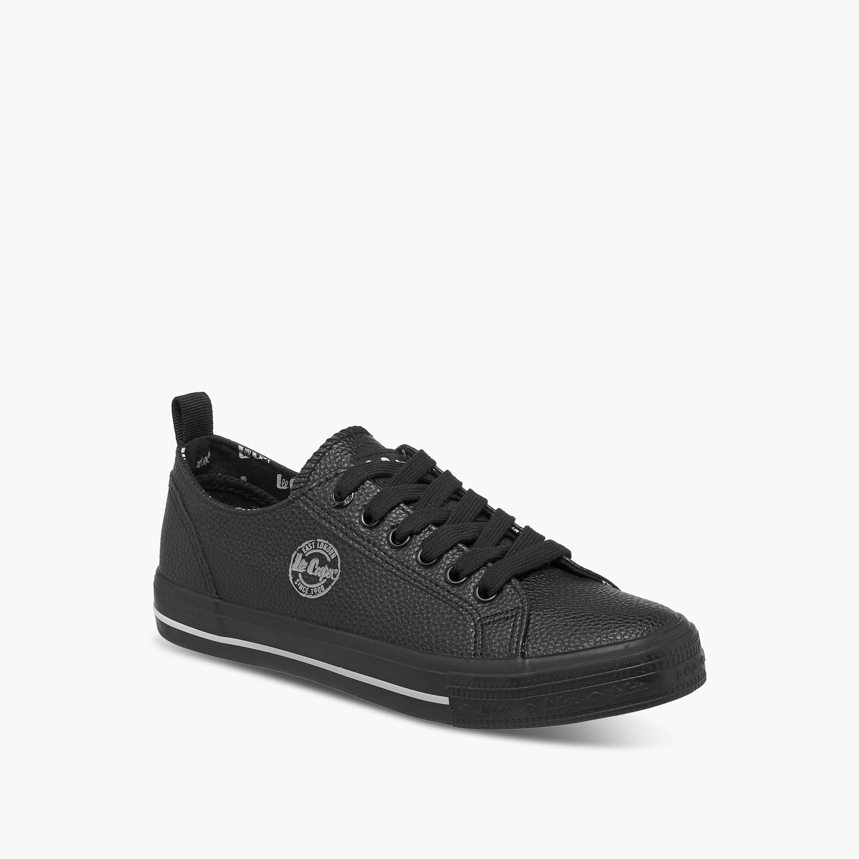 Lee Cooper Women's Logo Detail Sneakers with Lace-Up Closure-women-shoes-sneakers-image-2