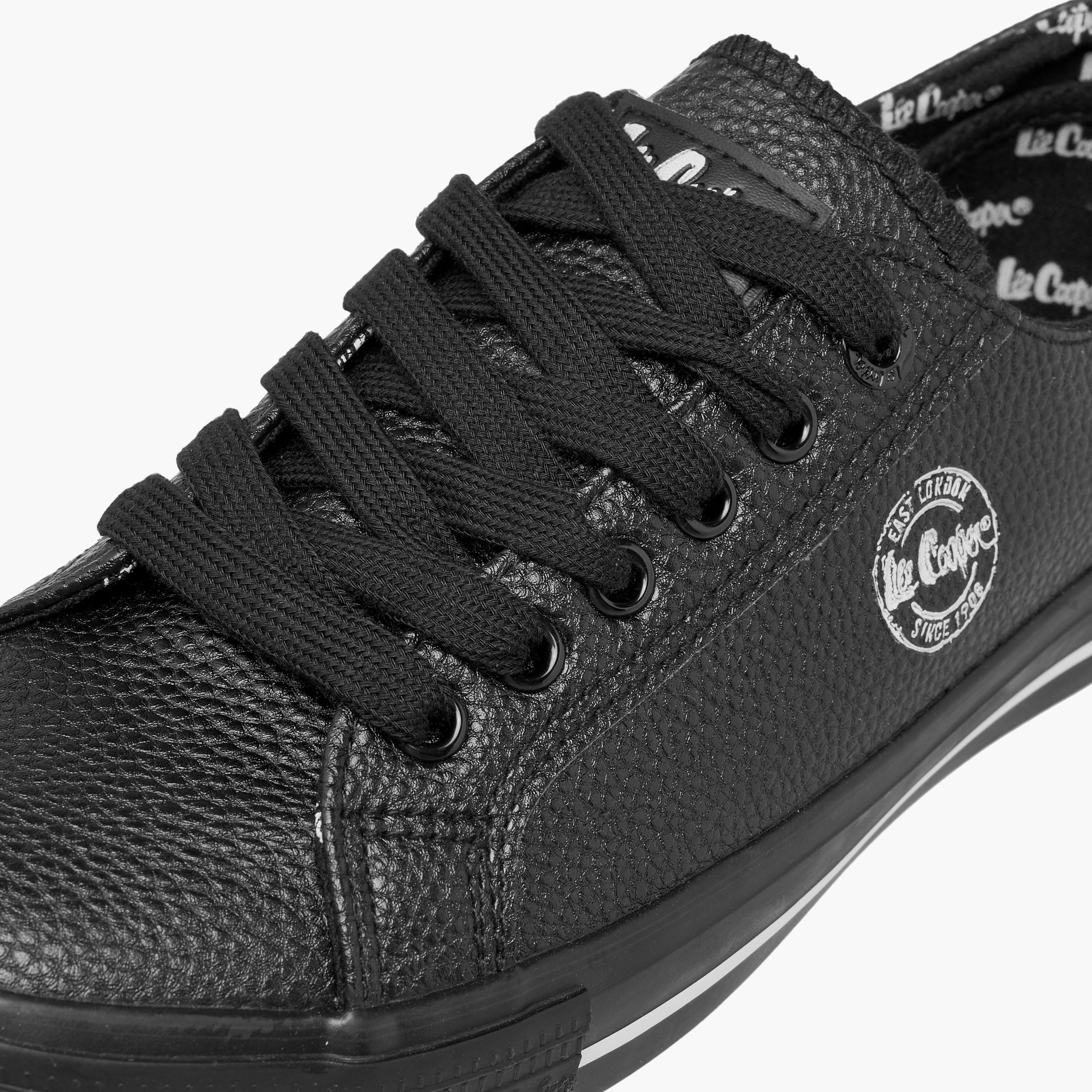 Lee Cooper Women's Logo Detail Sneakers with Lace-Up Closure-women-shoes-sneakers-image-4