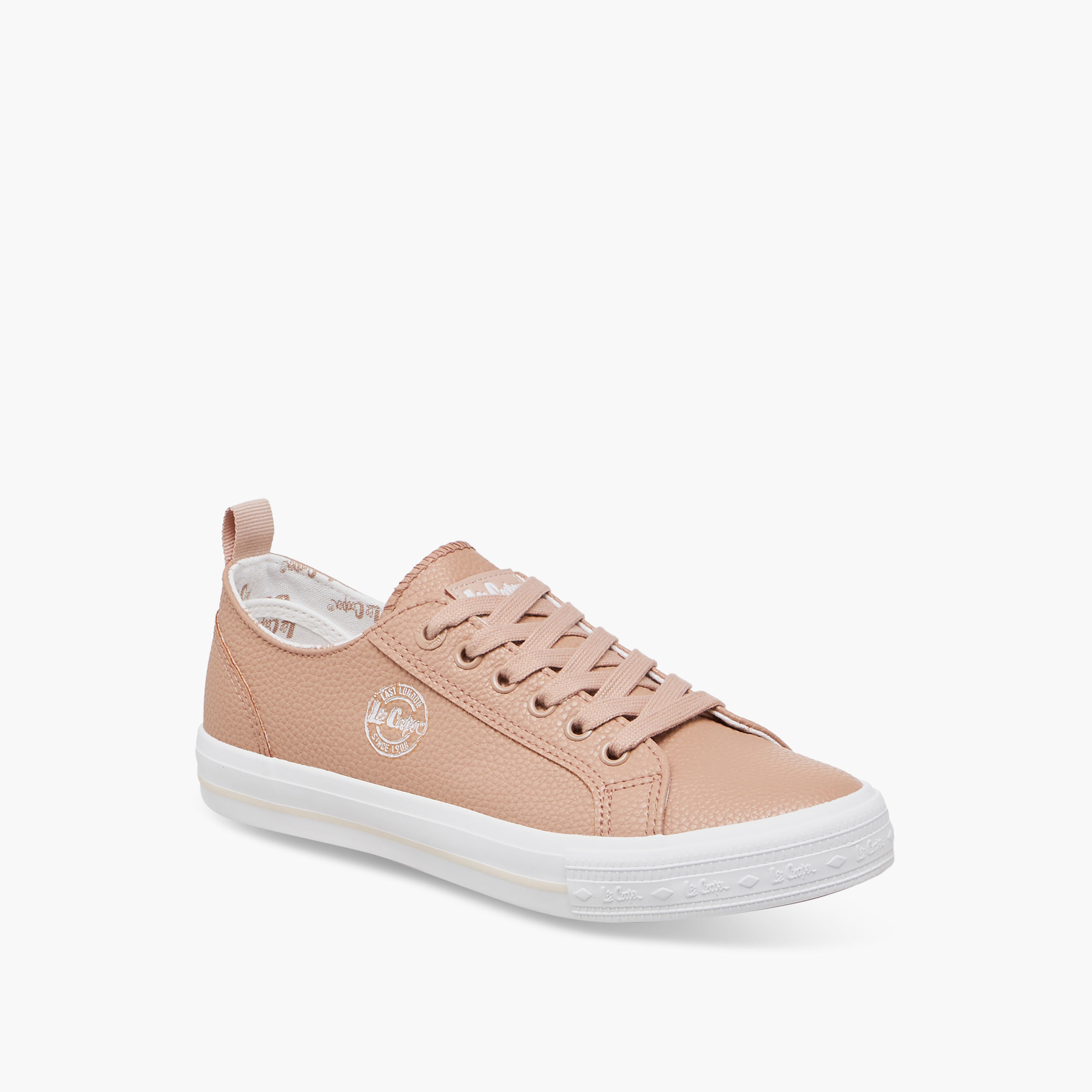 Lee Cooper Women's Logo Detail Sneakers with Lace-Up Closure-women-shoes-sneakers-image-2