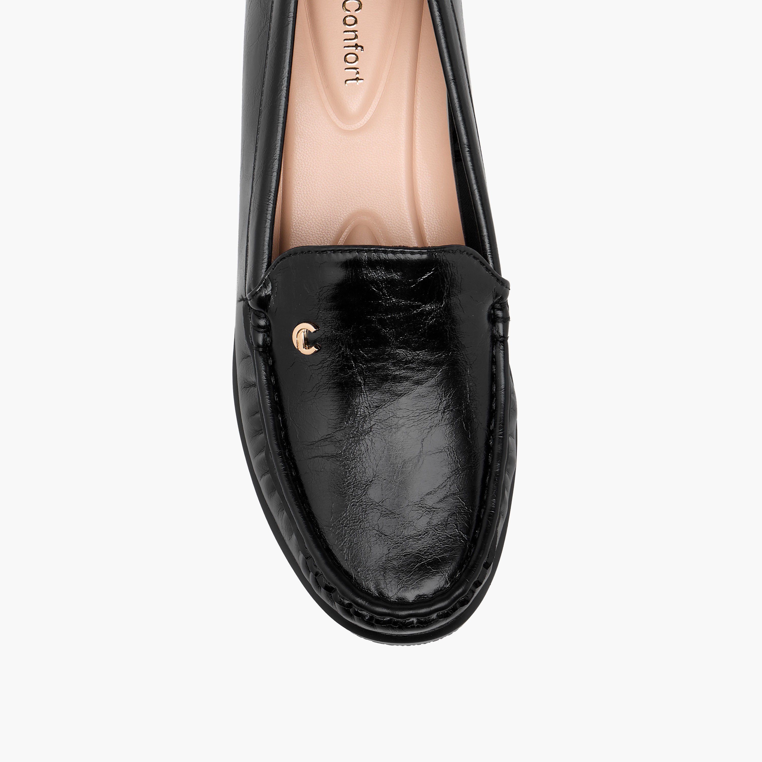 حذاء لوفر سادة سهل الارتداء بكعب ويدج من لو كونفورت-women-shoes-heels-image-4