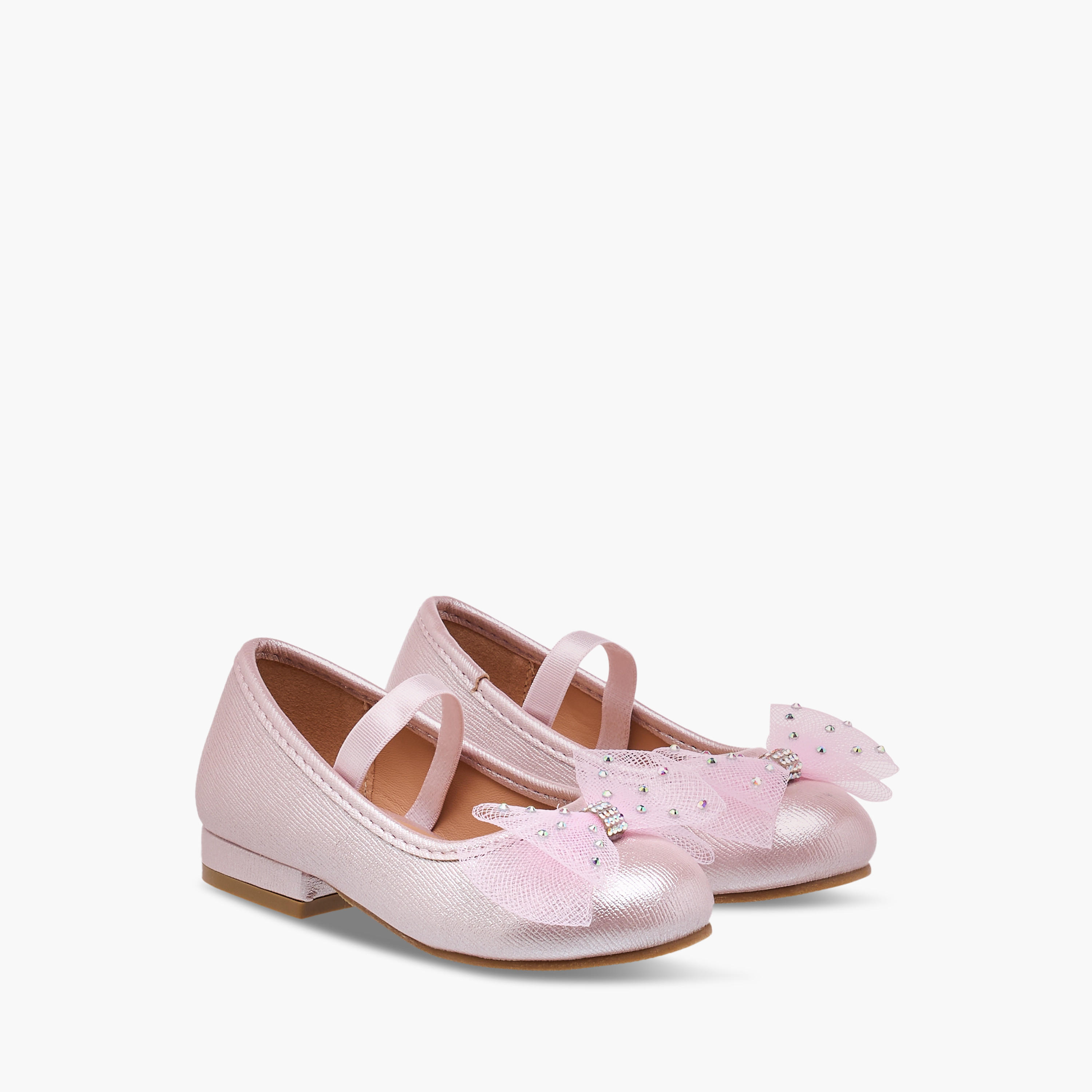 Flora Bella Bow Accent Slip-On Ballerina Shoes-girls-shoes-ballerinas-image-1