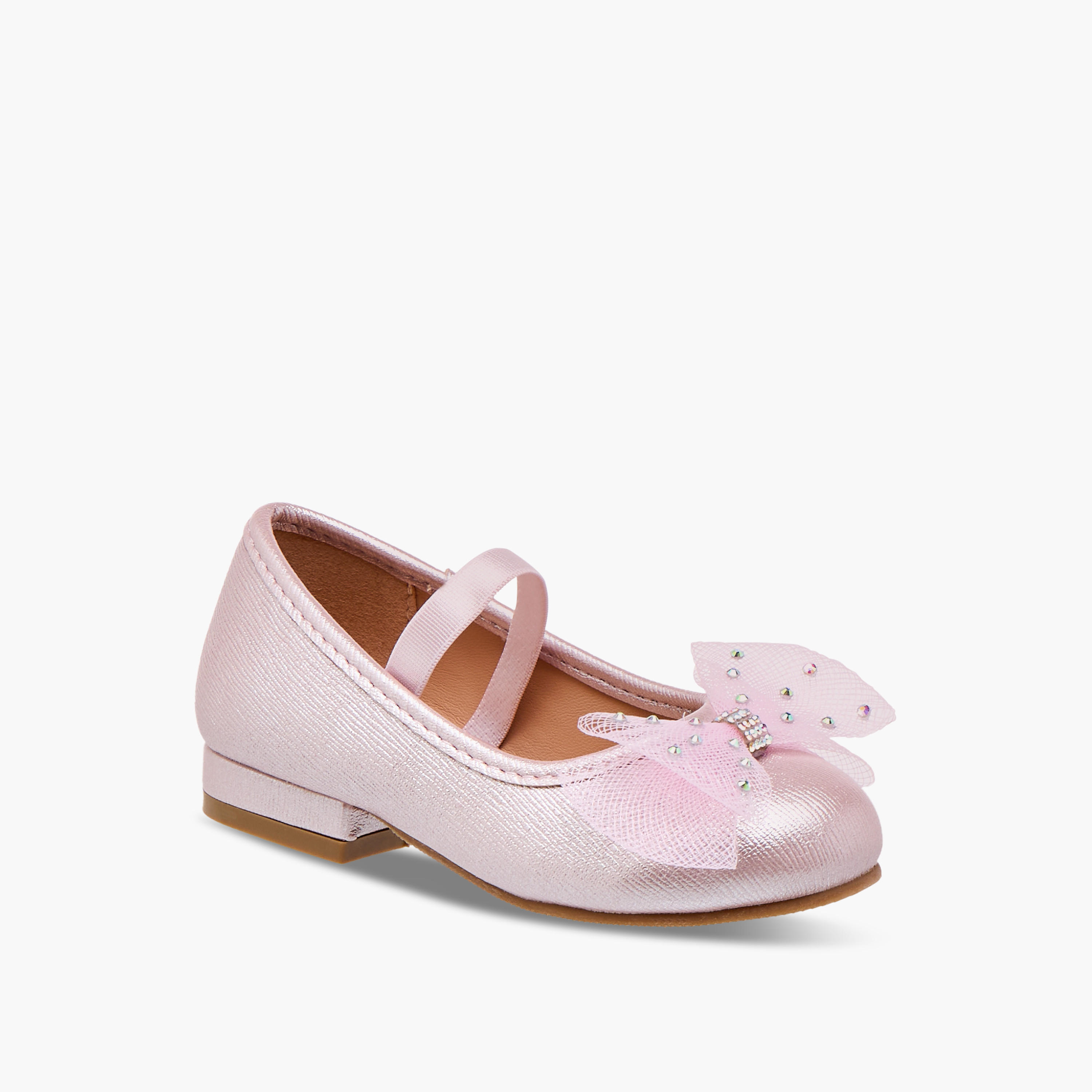 Flora Bella Bow Accent Slip-On Ballerina Shoes-girls-shoes-ballerinas-image-2