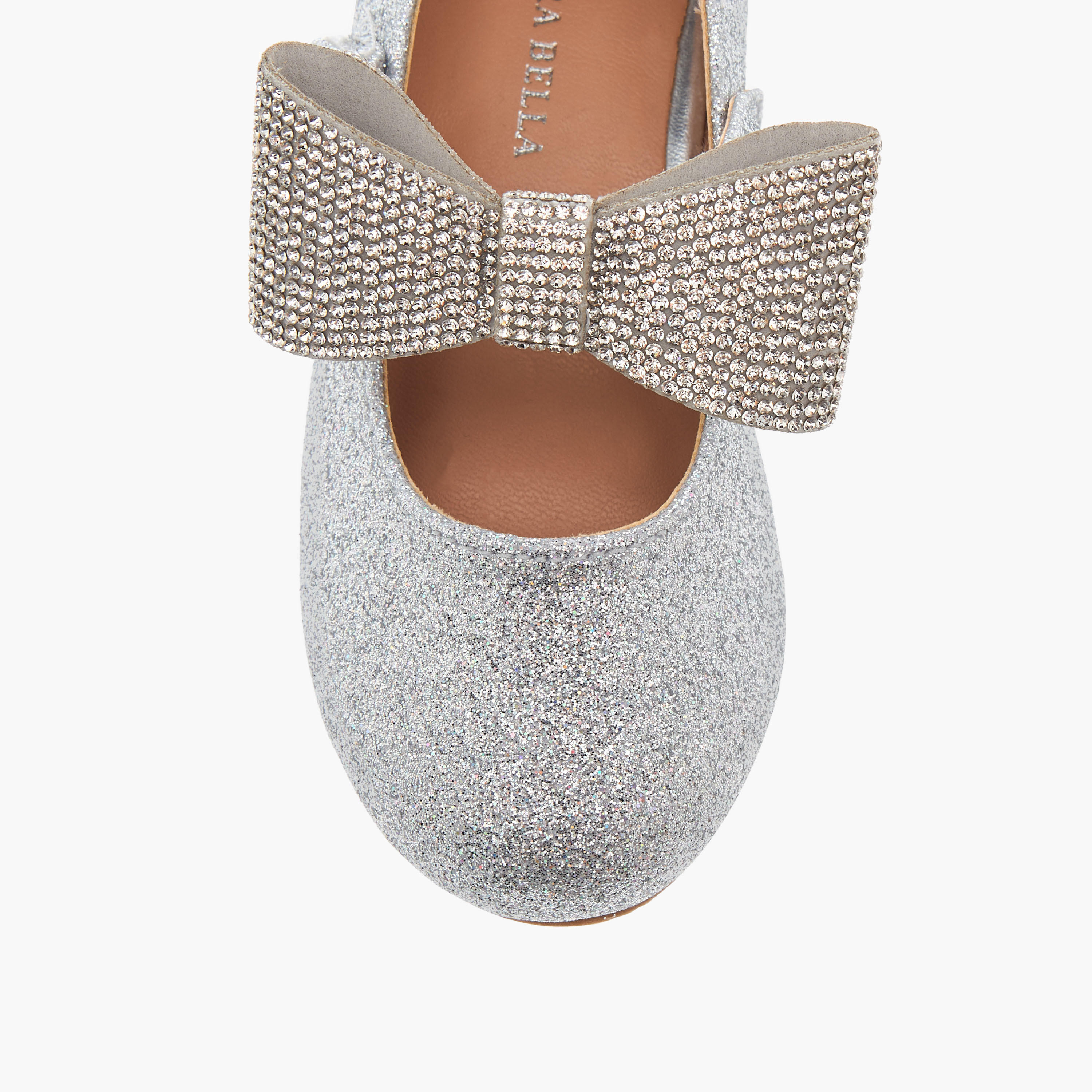 Flora Bella Bow Embellished Ballerina Shoes with Hook and Loop Closure-girls-shoes-ballerinas-image-4